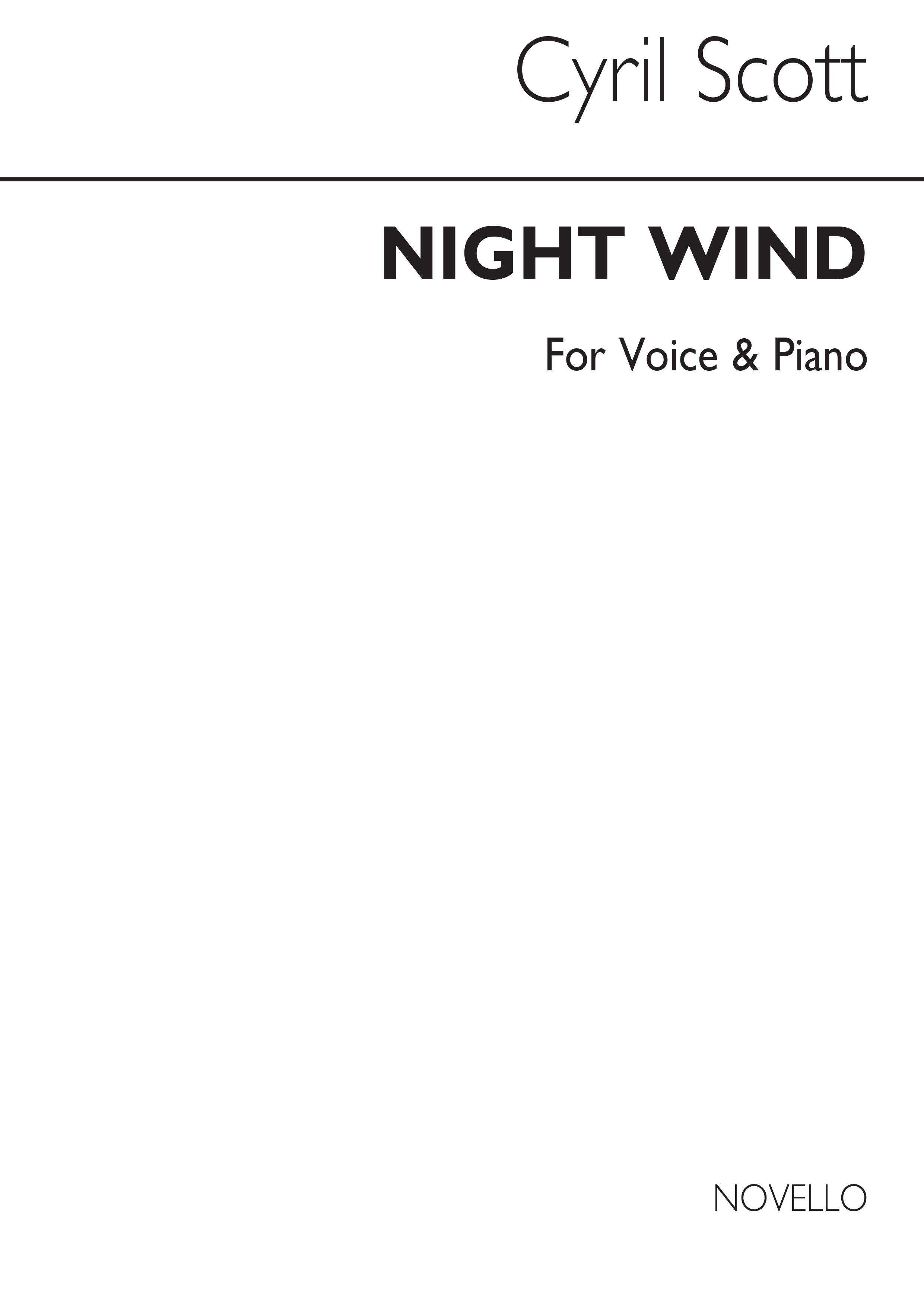 Cyril Scott: Night Wind Voice/Piano