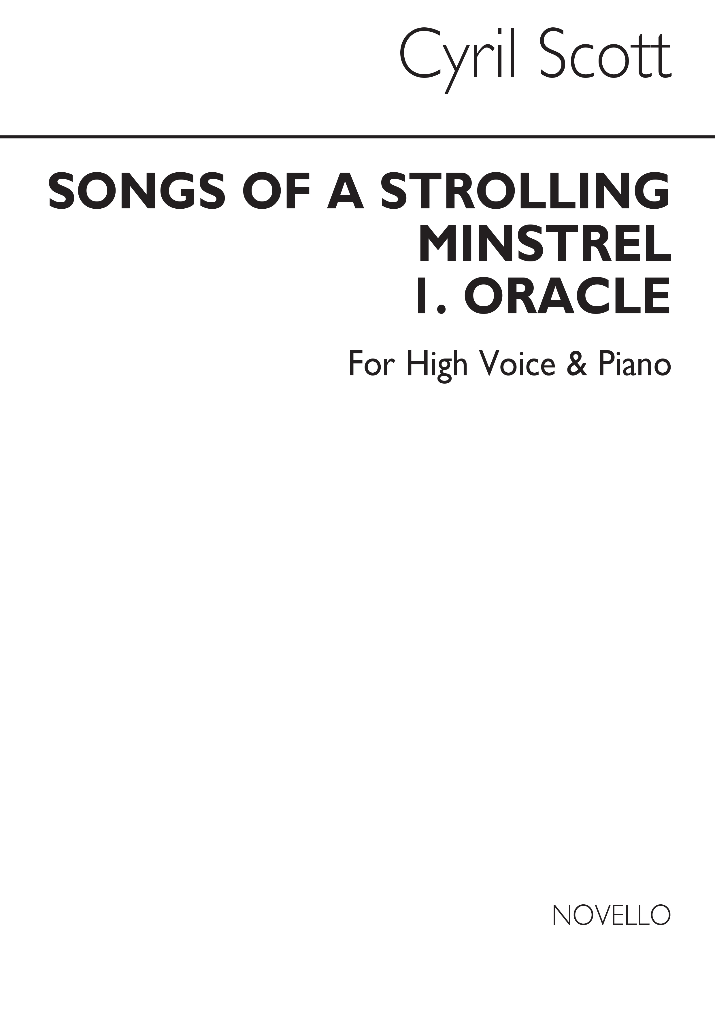 Cyril Scott: Oracle (Songs Of A Strolling Minstrel) - High Voice/Piano (Key-f)