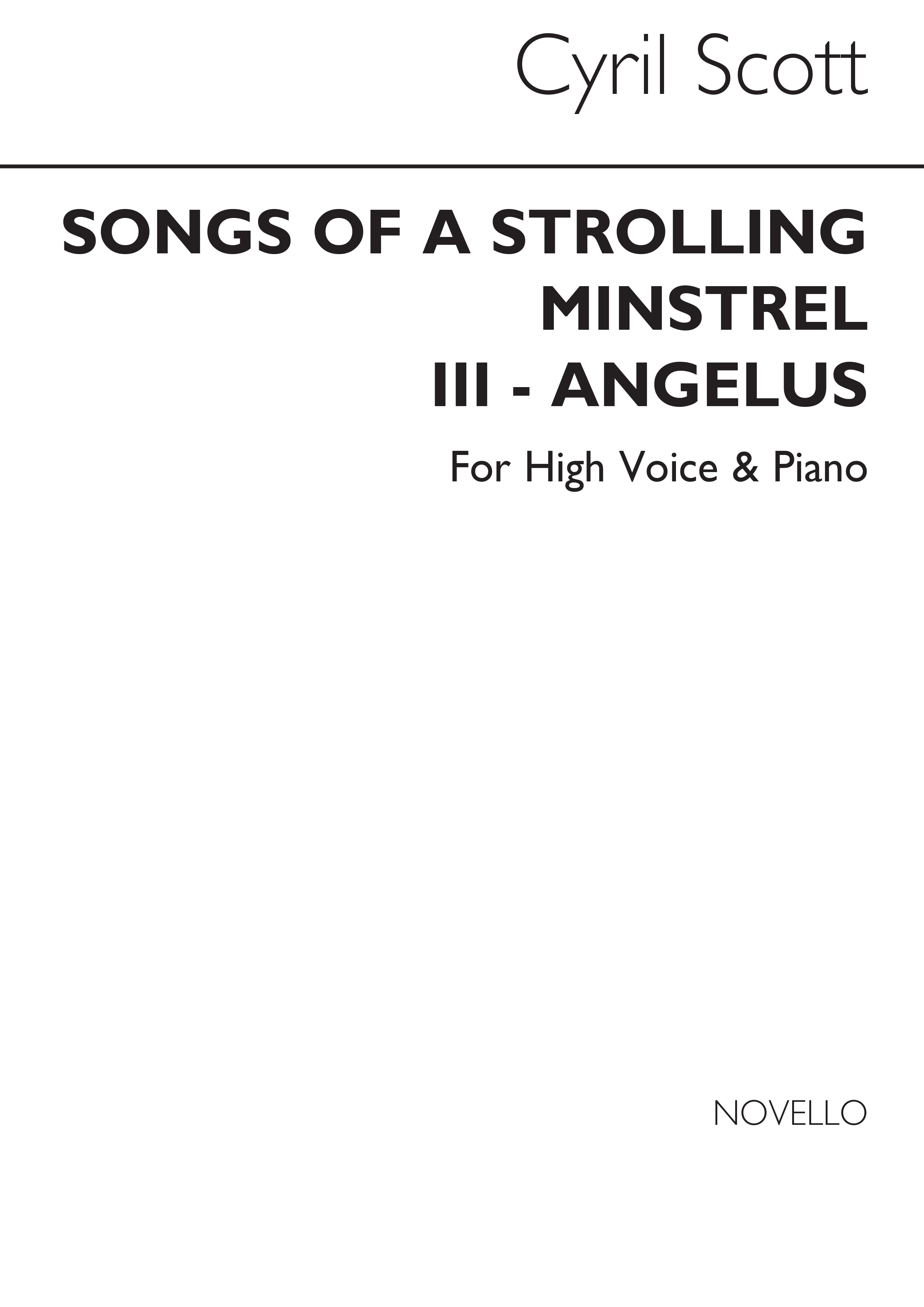 Cyril Scott: Angelus (From Songs Of A Strolling Minstrel)-high Vce/Pf (Key-c)