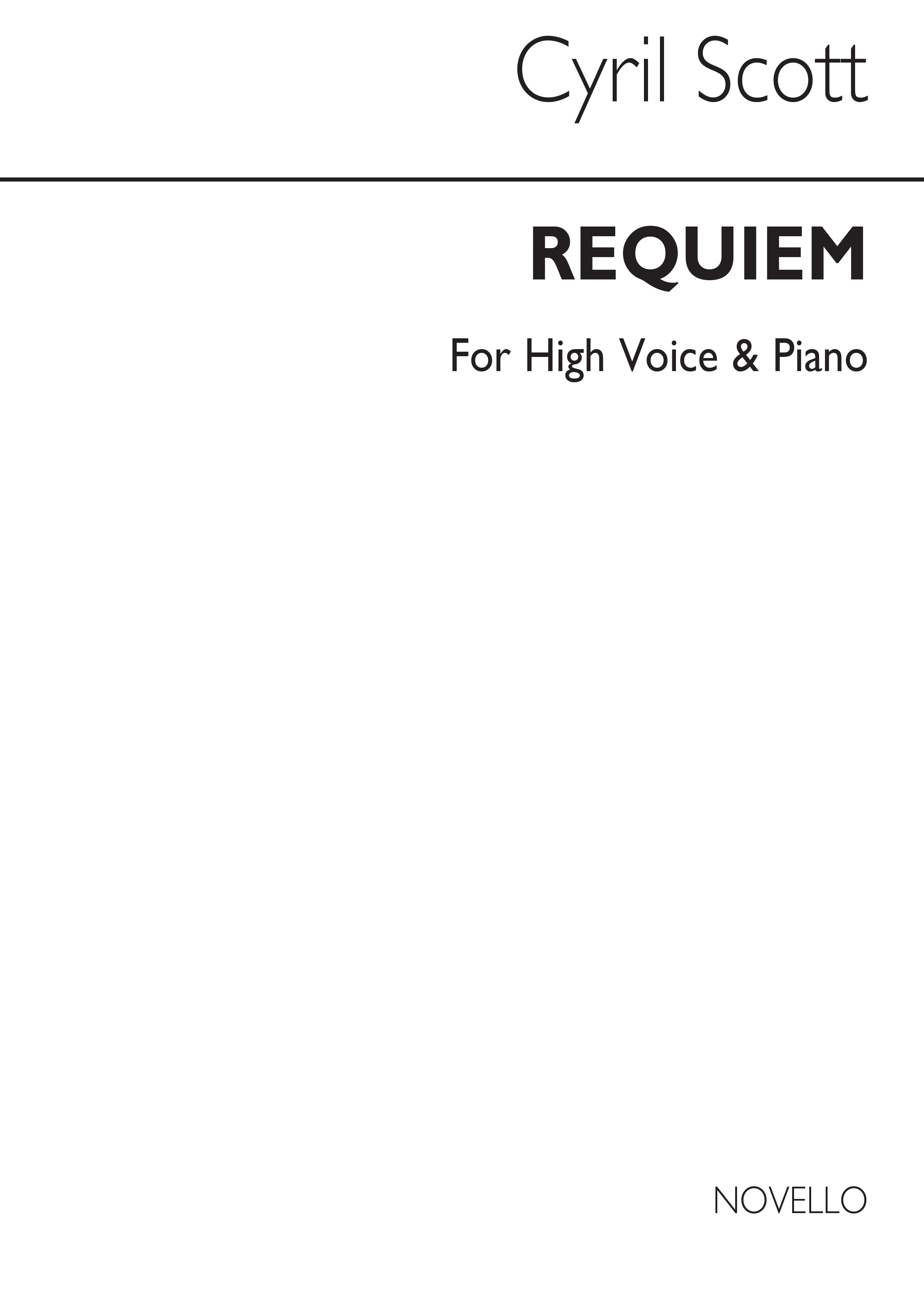 Cyril Scott: Requiem-high Voice/Piano (Key-e Flat)