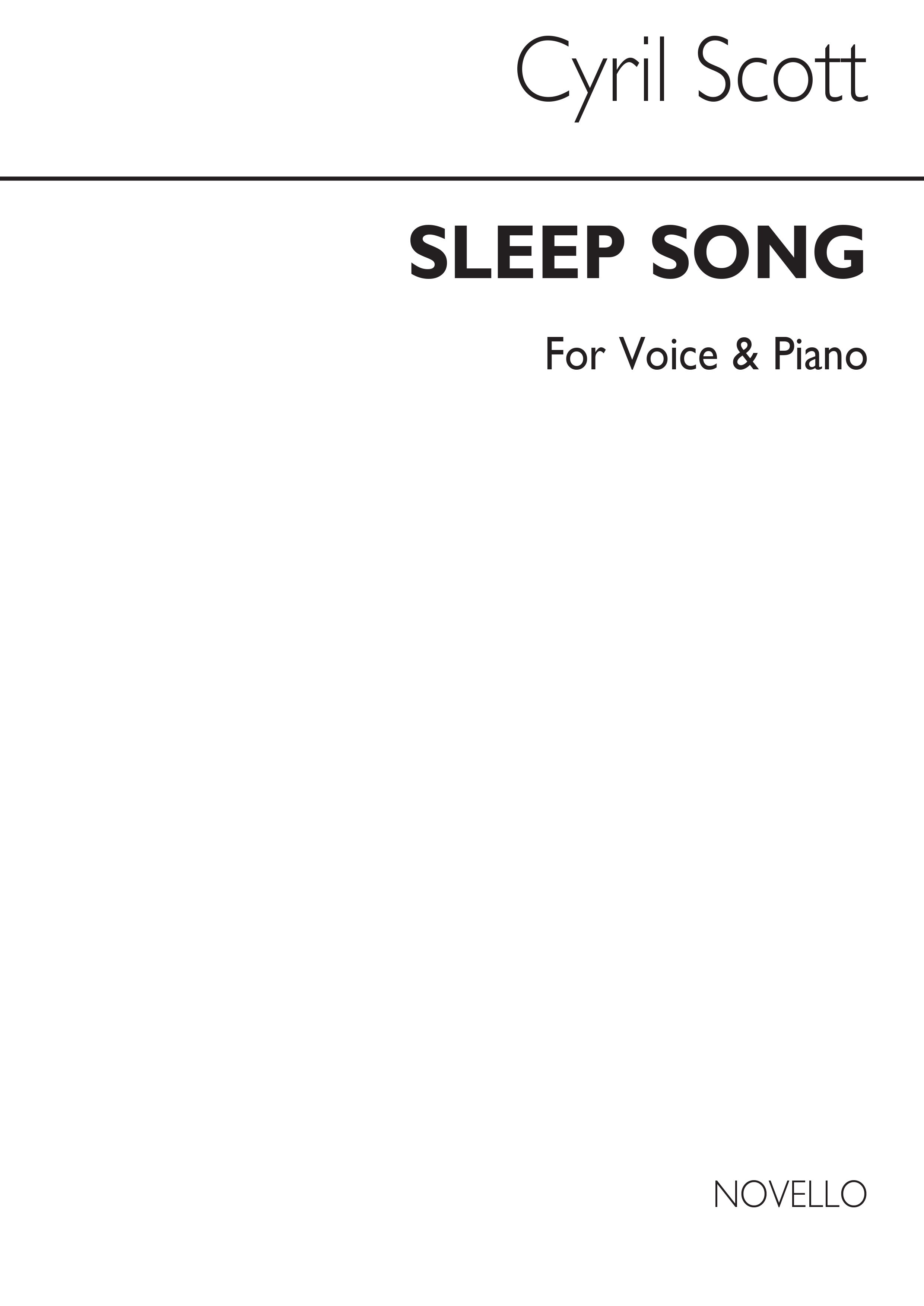 Cyril Scott: Sleep Song-high Voice/Piano (Key-f Minor)