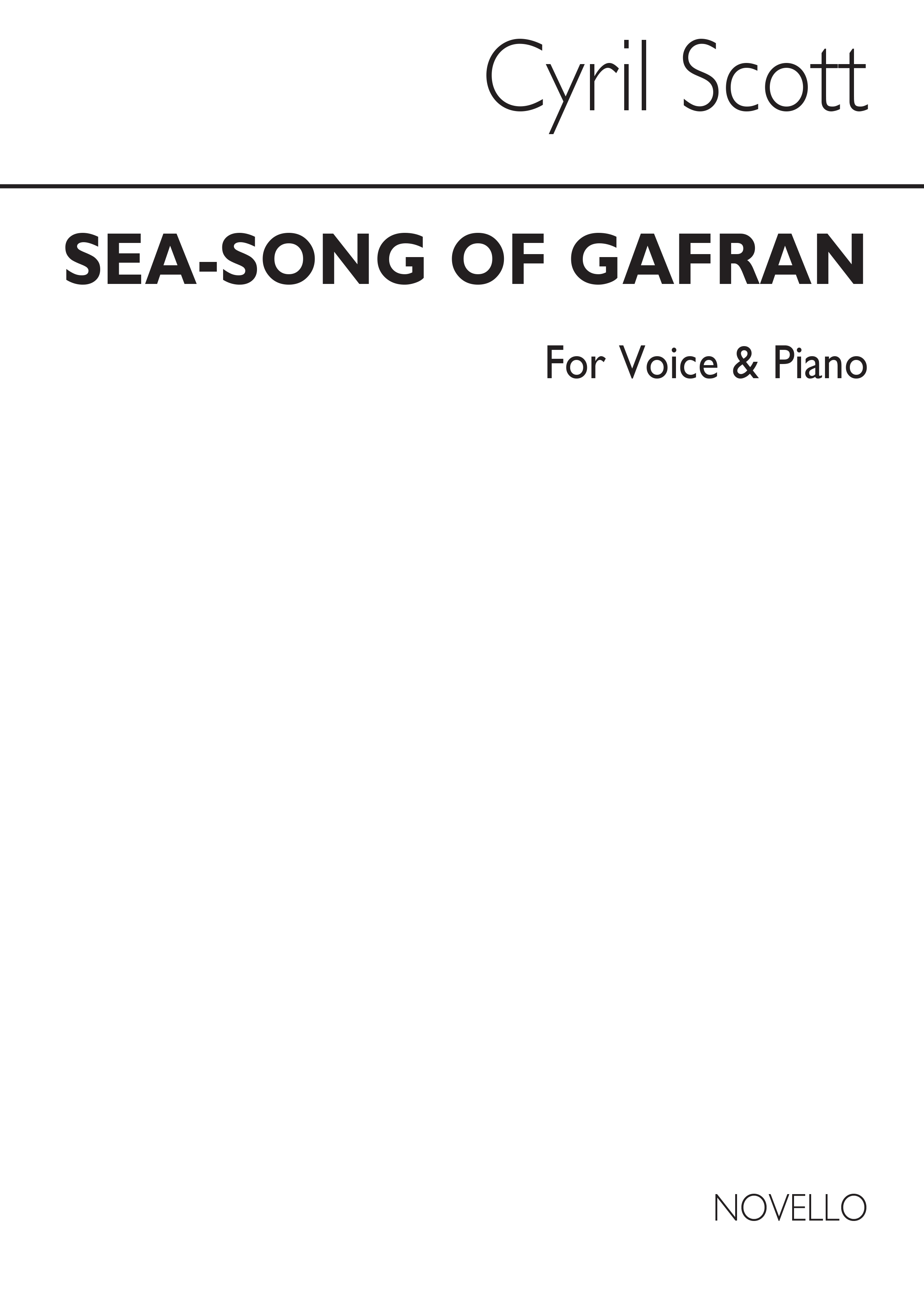 Cyril Scott: Sea-song Of Gafran Voice/Piano