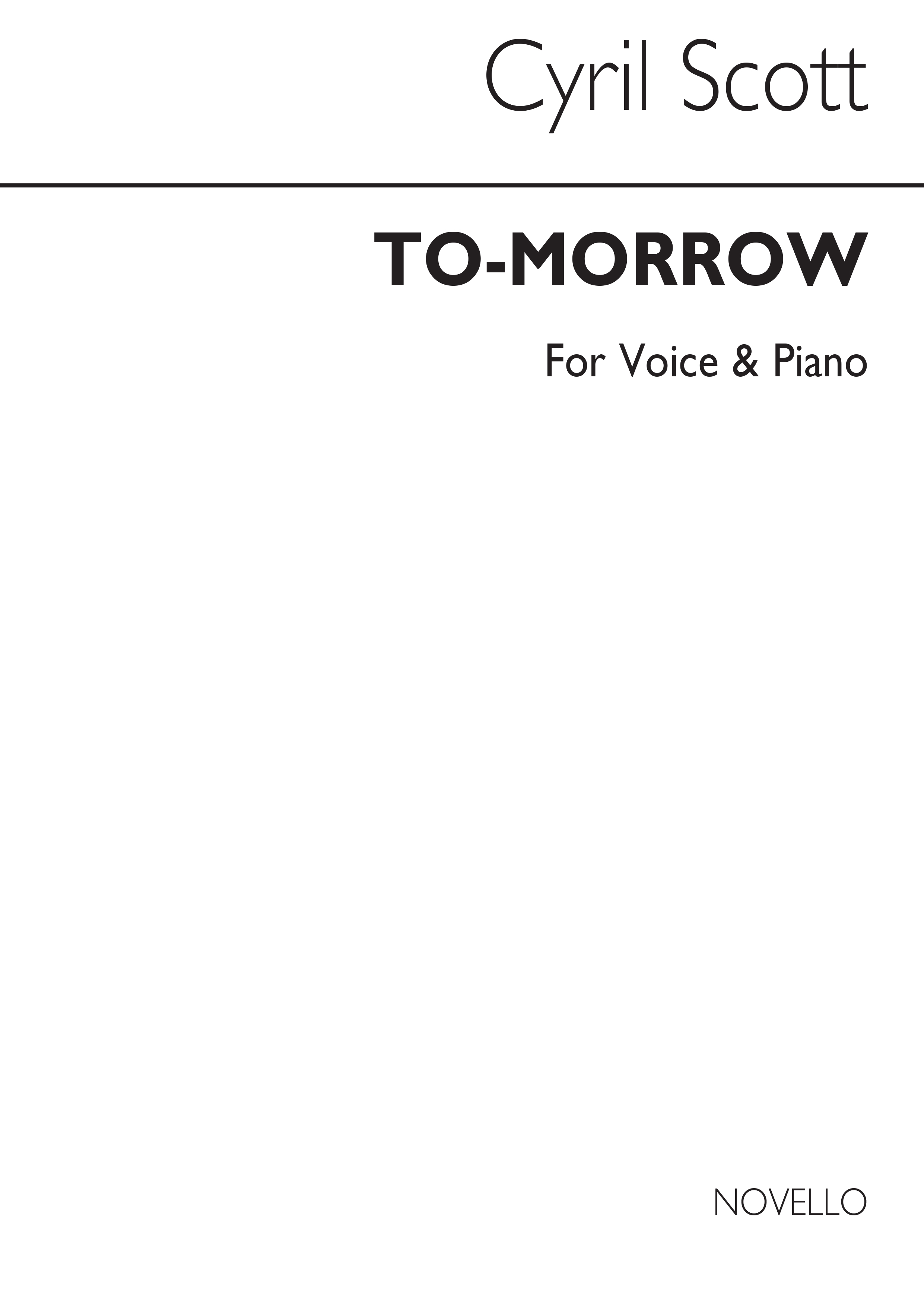 Cyril Scott: To-morrow Voice/Piano