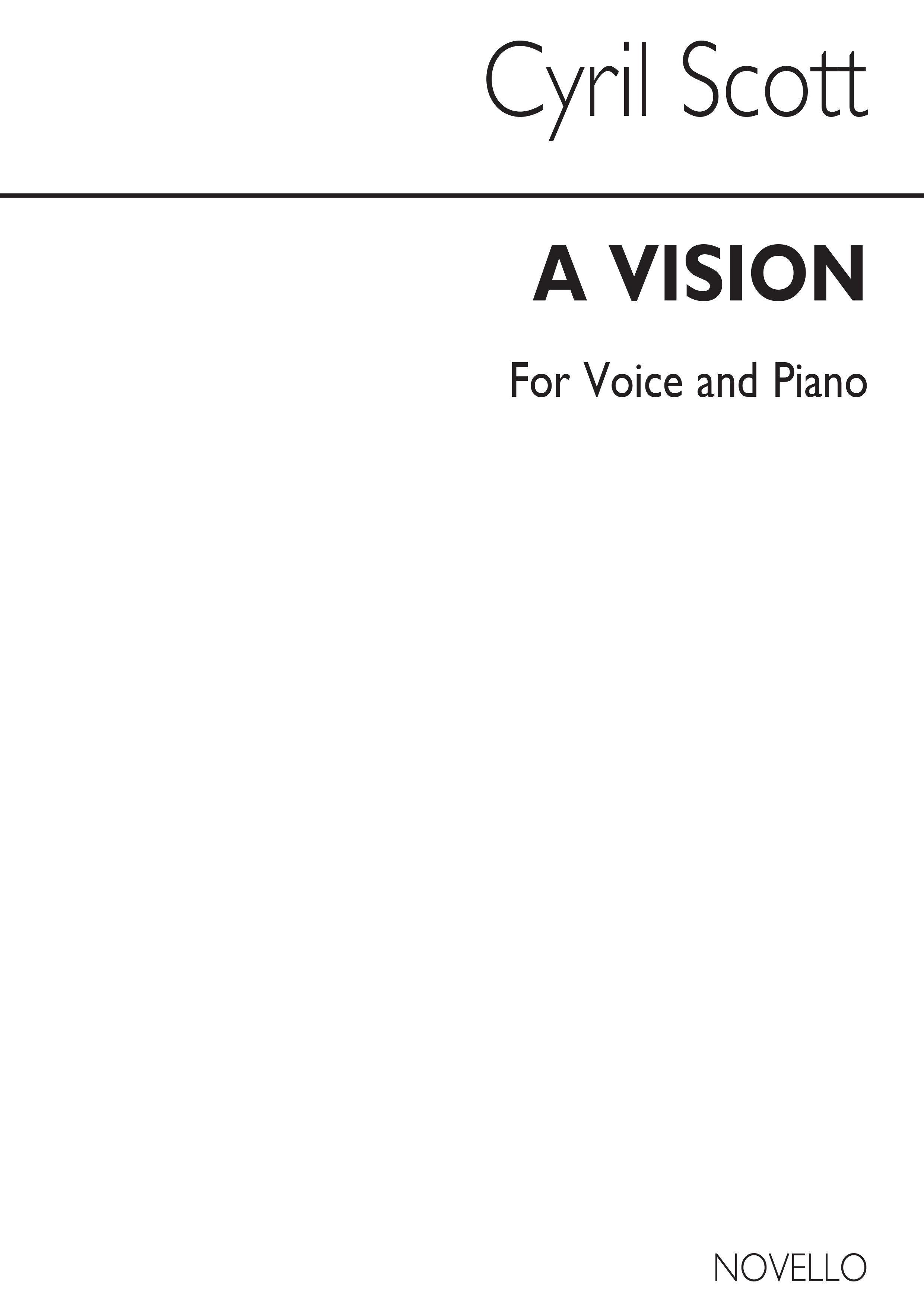 Cyril Scott: A Vision Op62 No.2 Voice/Piano