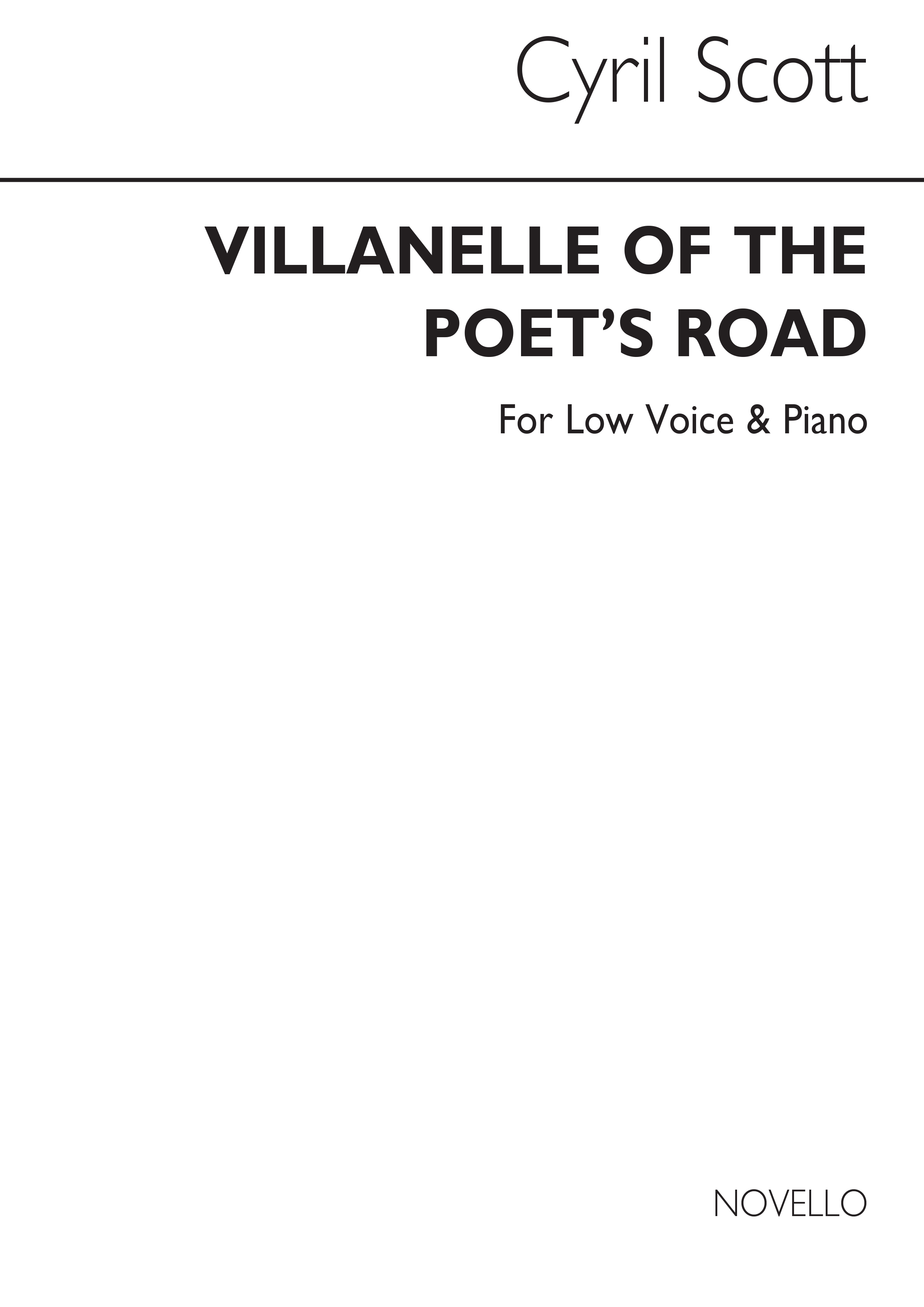 Cyril Scott: Villanelle Of The Poet's Road Op74 No.5-low Voice/Piano (Key-c)