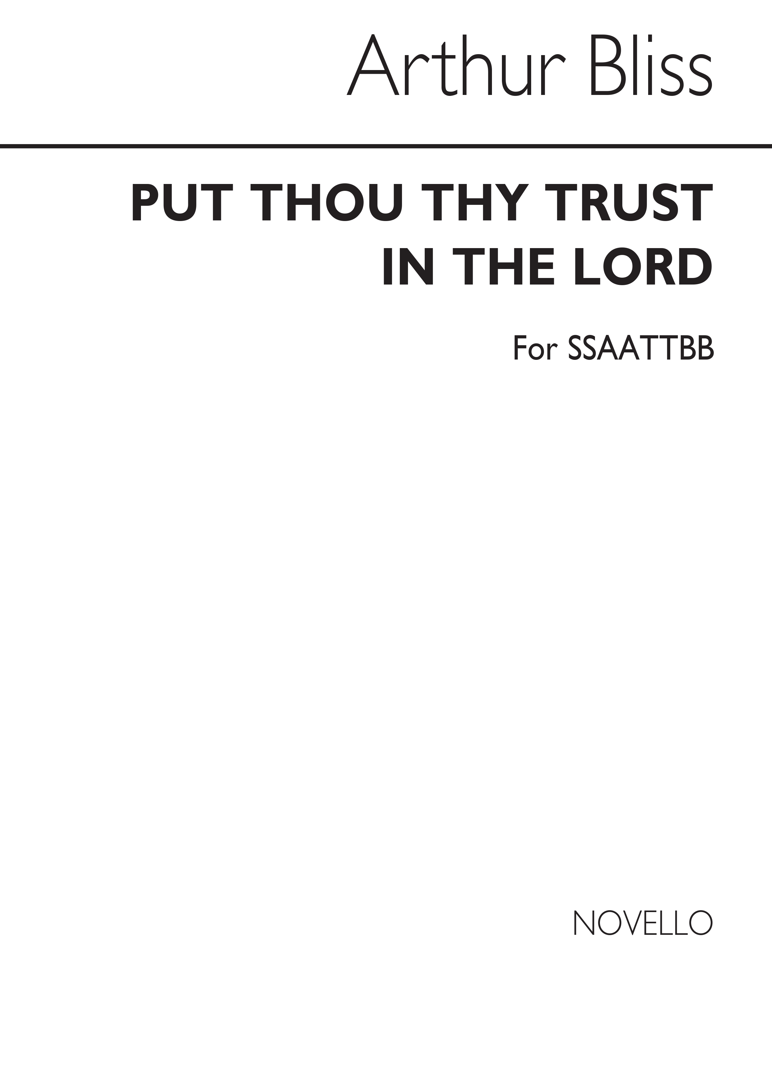 Arthur Bliss: Put Thou Thy Trust In The Lord