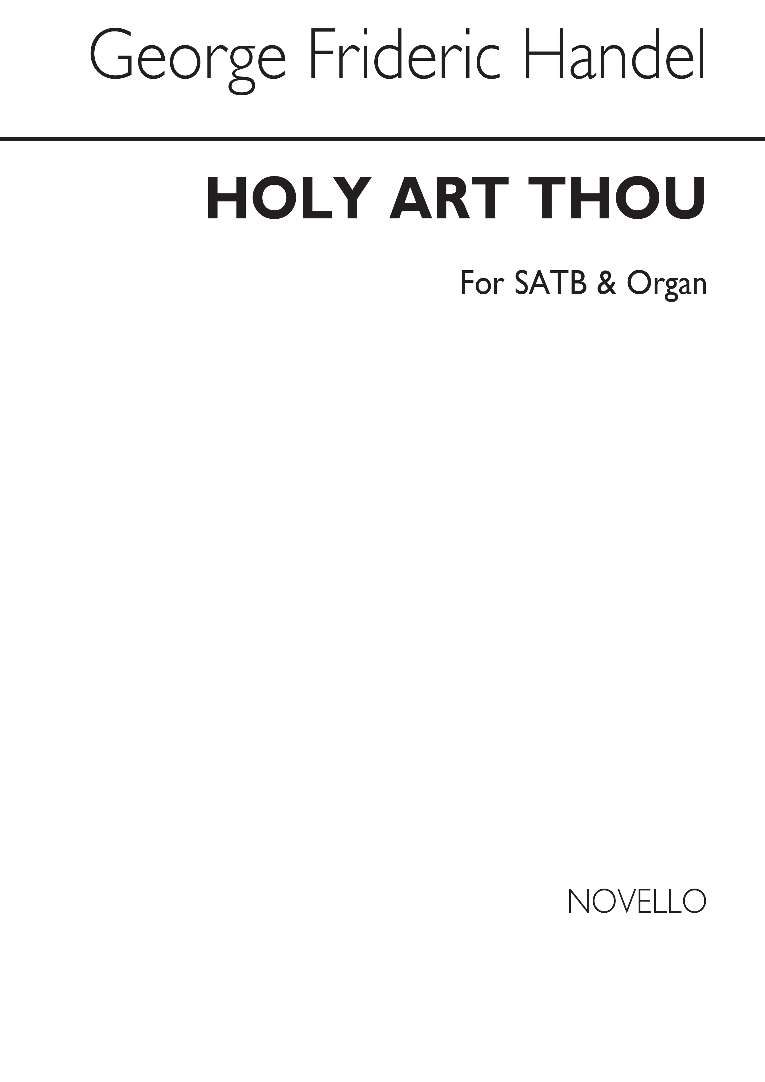 Handel: Holy Art Thou