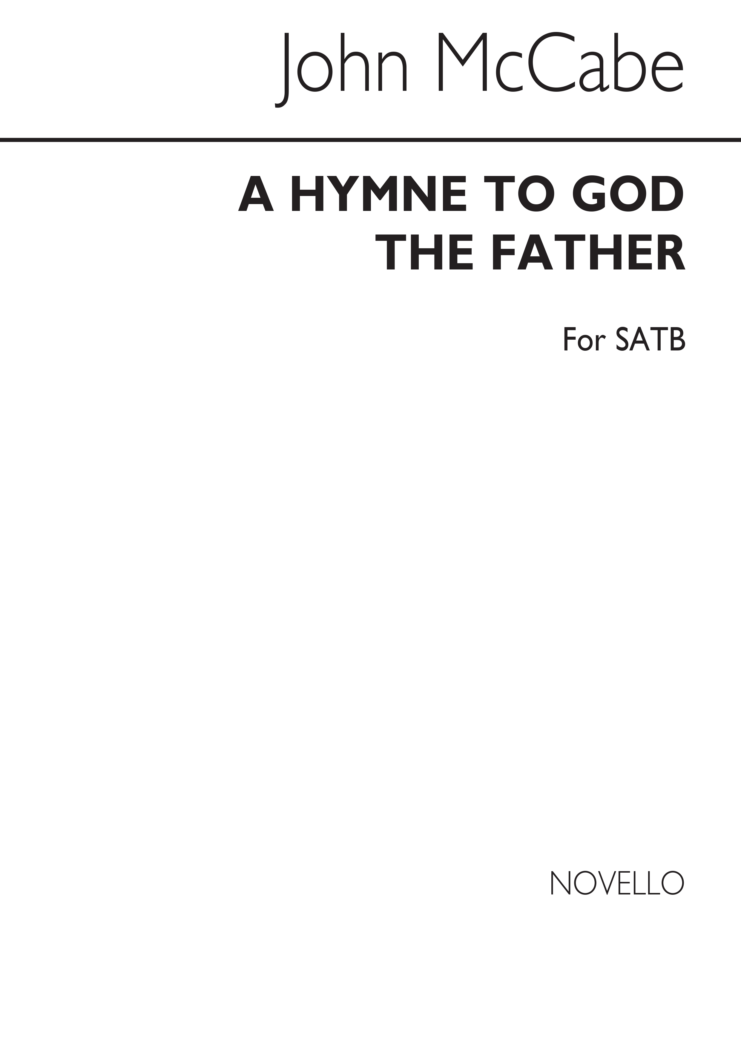 McCabe: Hymne To God The Father for SATB Chorus