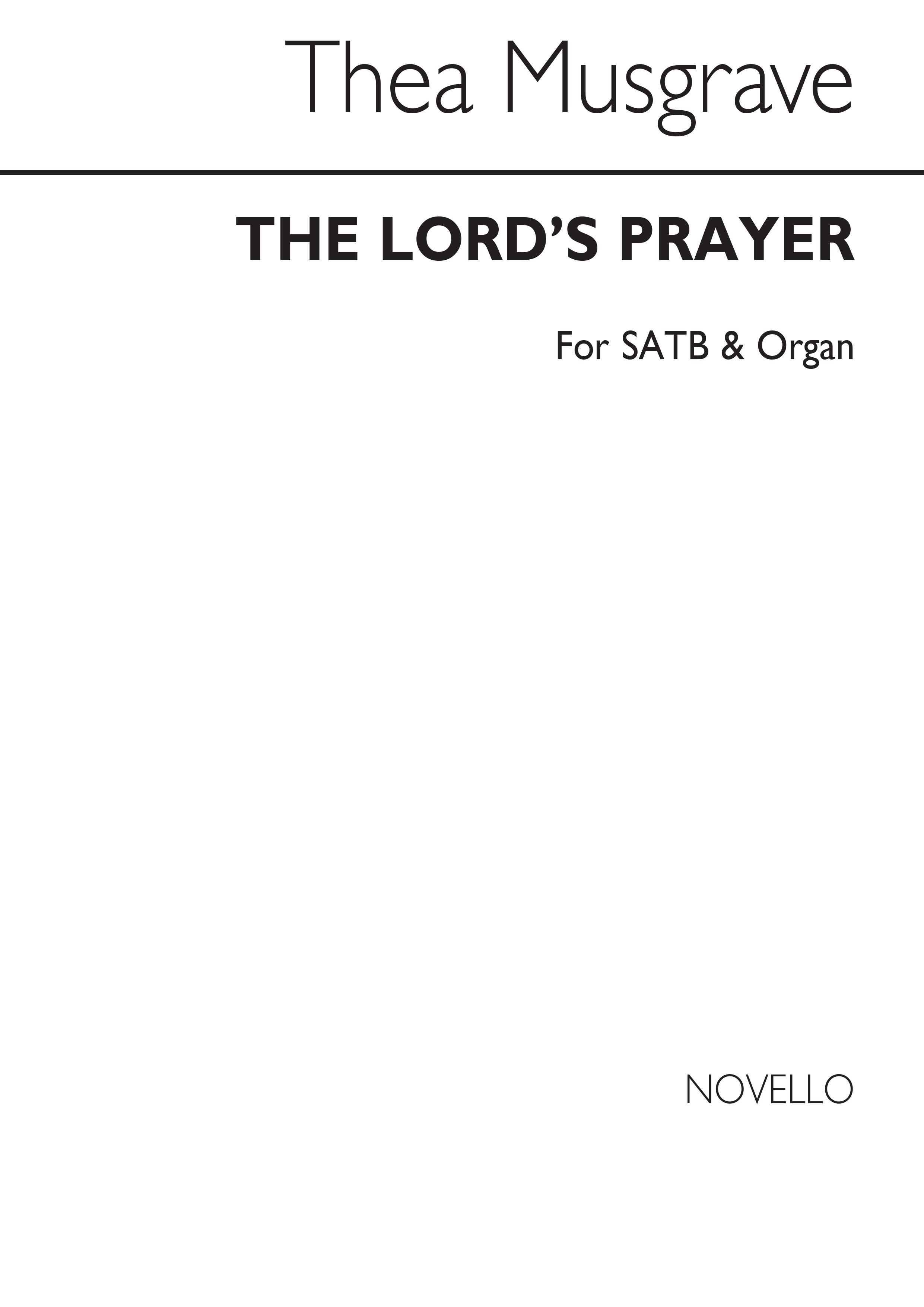 Musgrave: Lord's Prayer for SATB Chorus