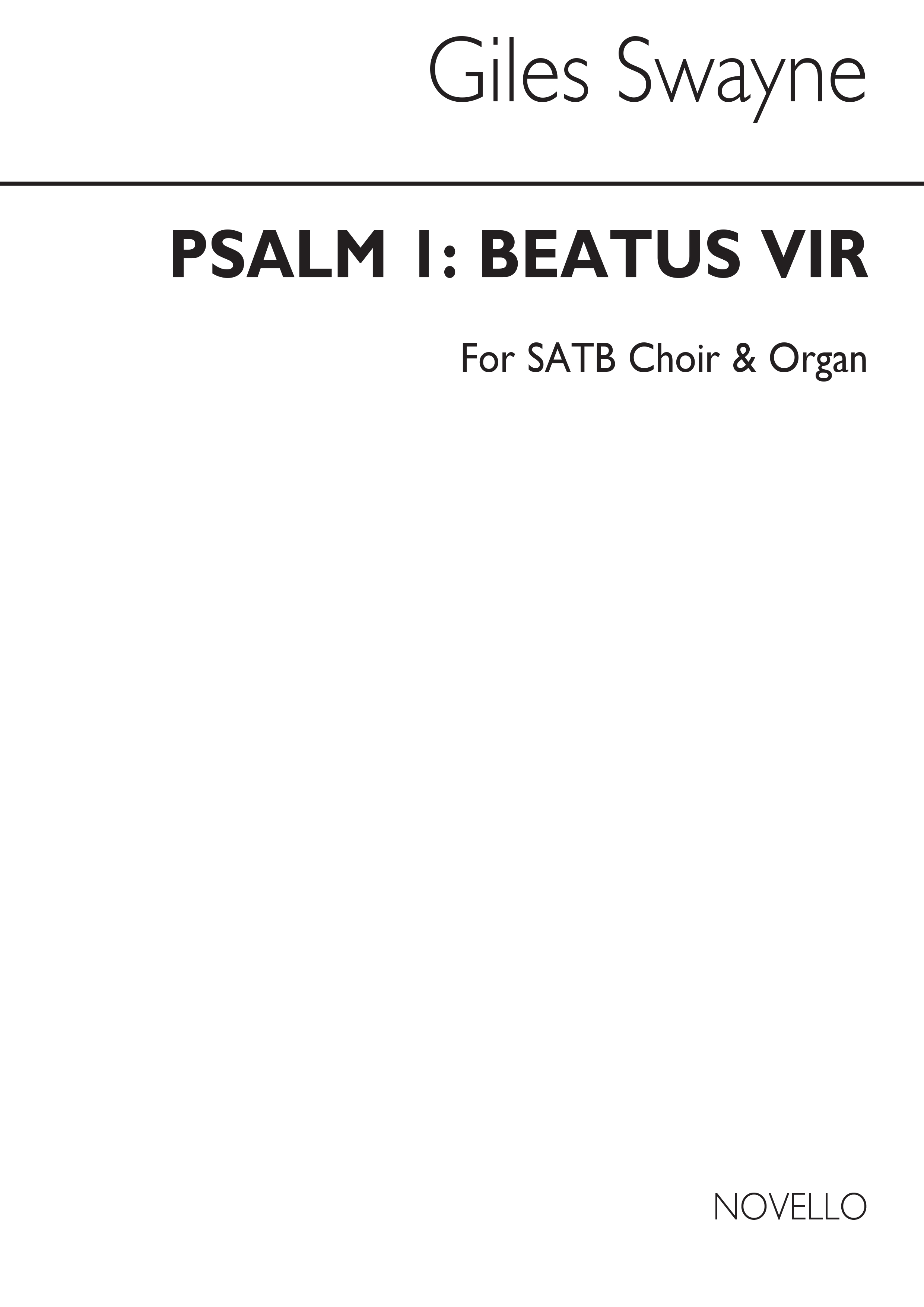 Swayne: Psalm 1 Beatus Vir Choral Leaflet