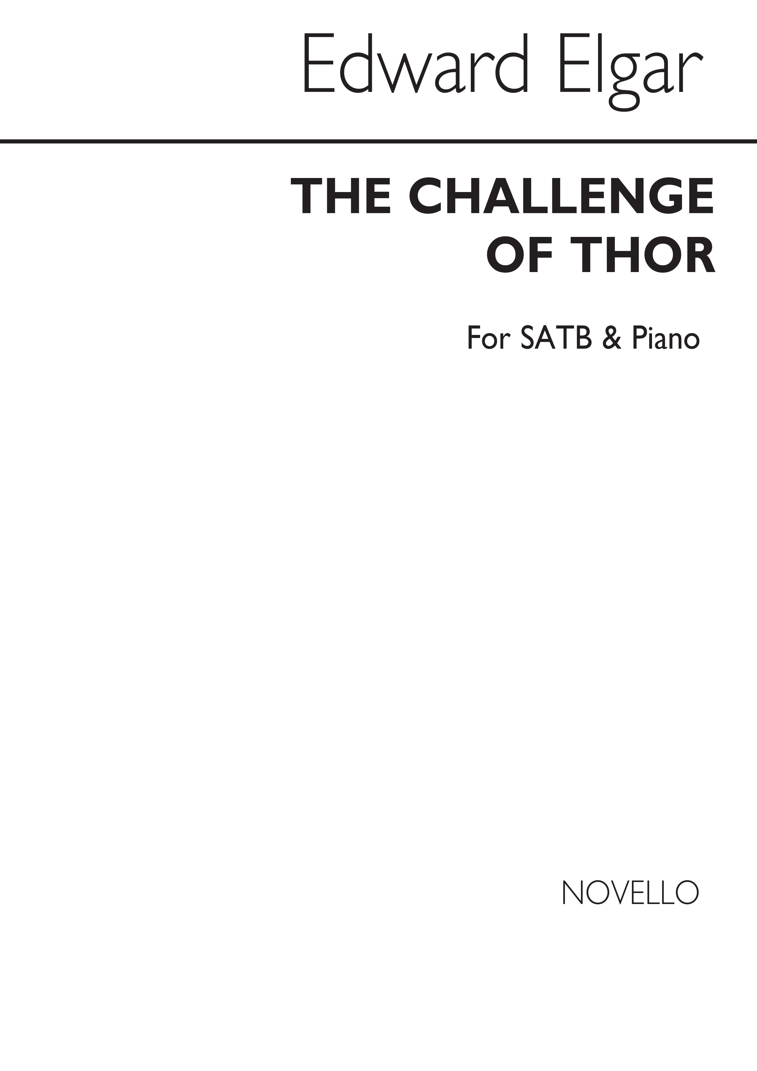 Edward Elgar: The Challenge Of Thor (SATB)