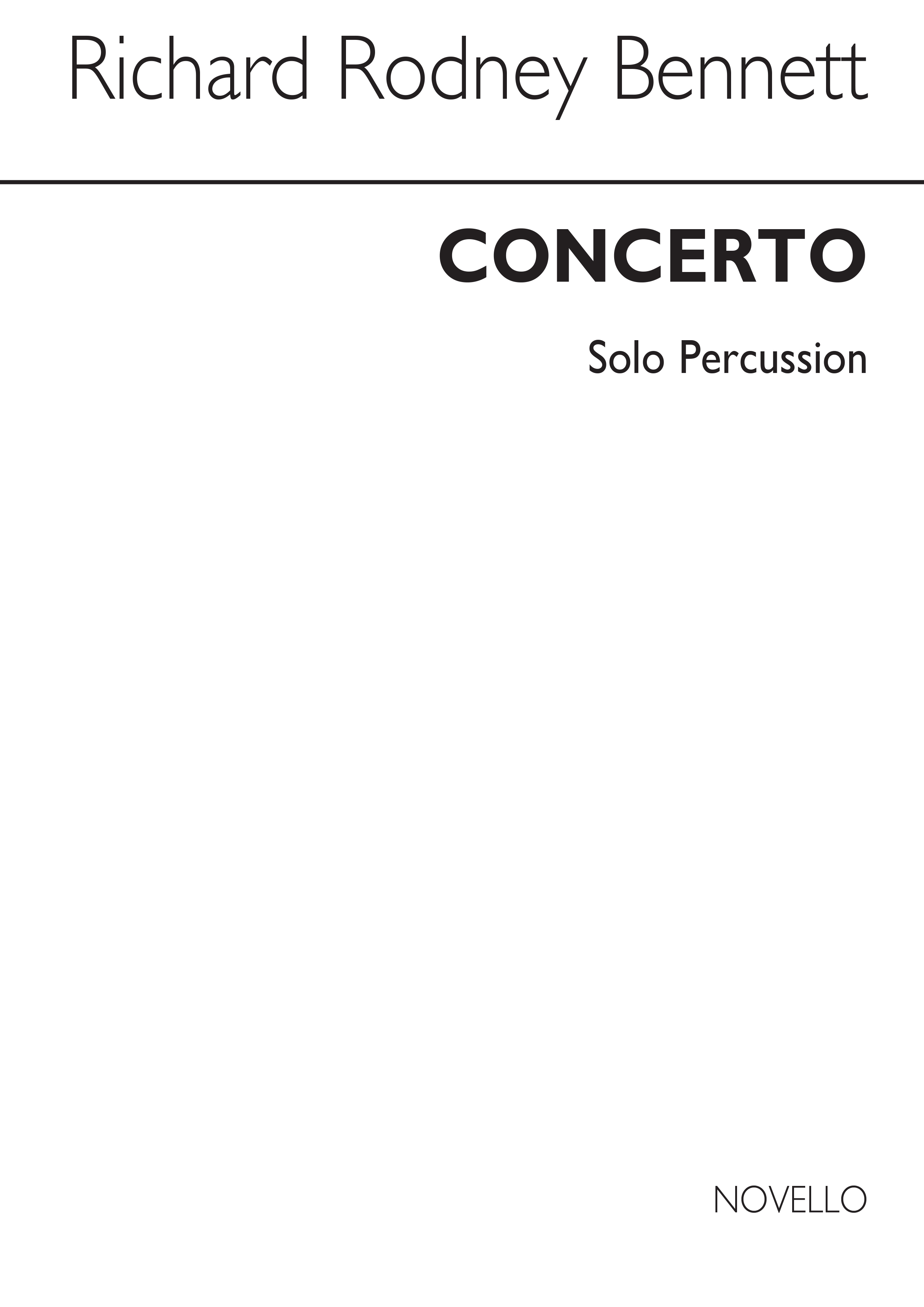 Richard Rodney Bennett: Percussion Concerto Solo Part