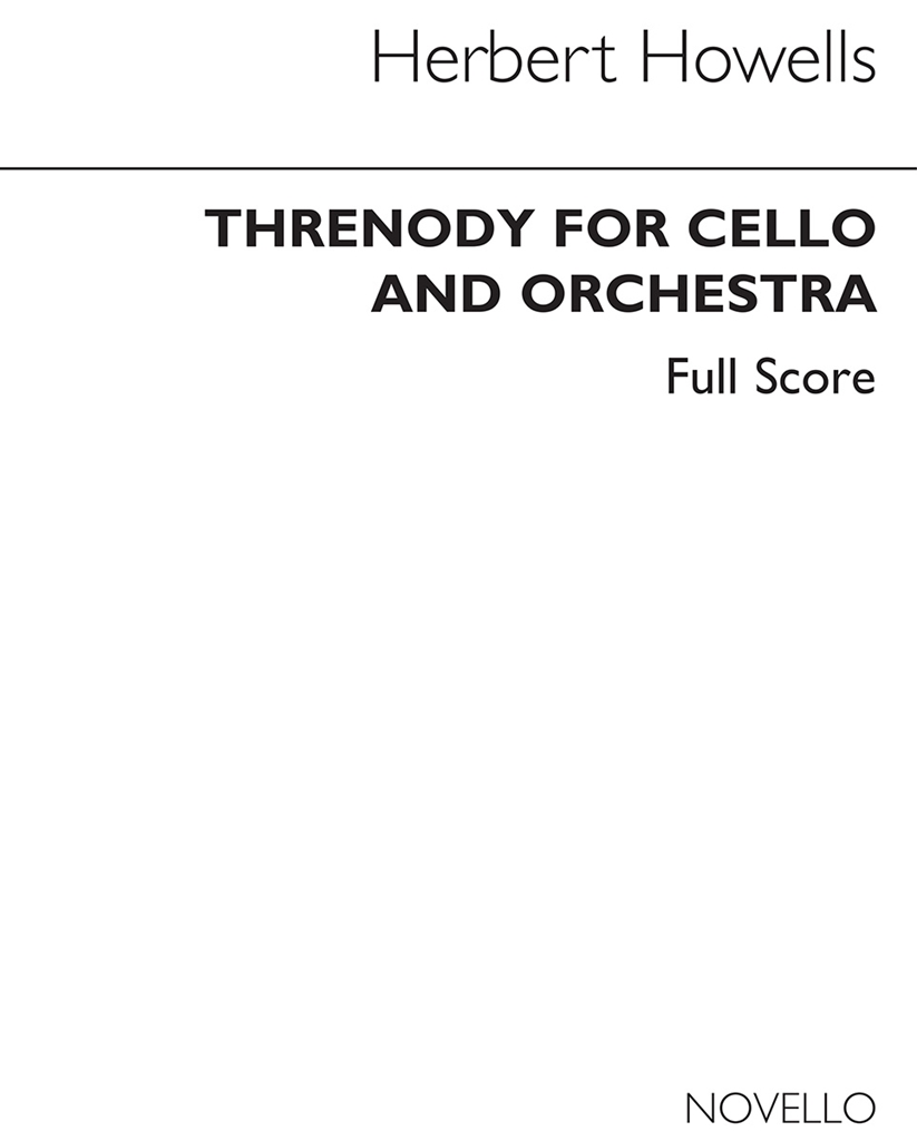 Herbert Howells: Threnody For Cello & Orchestra (Full Score)