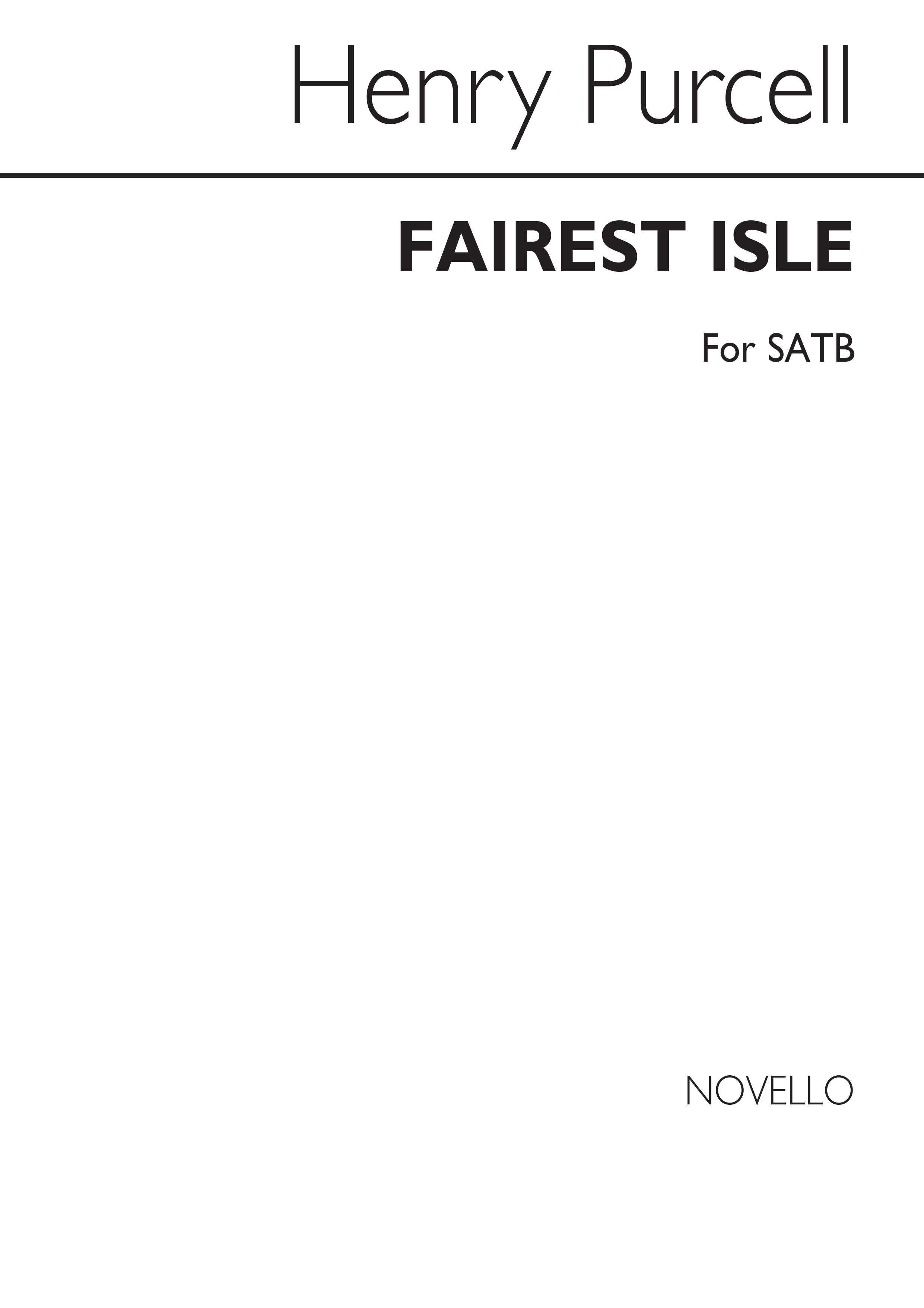 Purcell, H Fairest Isle Satb