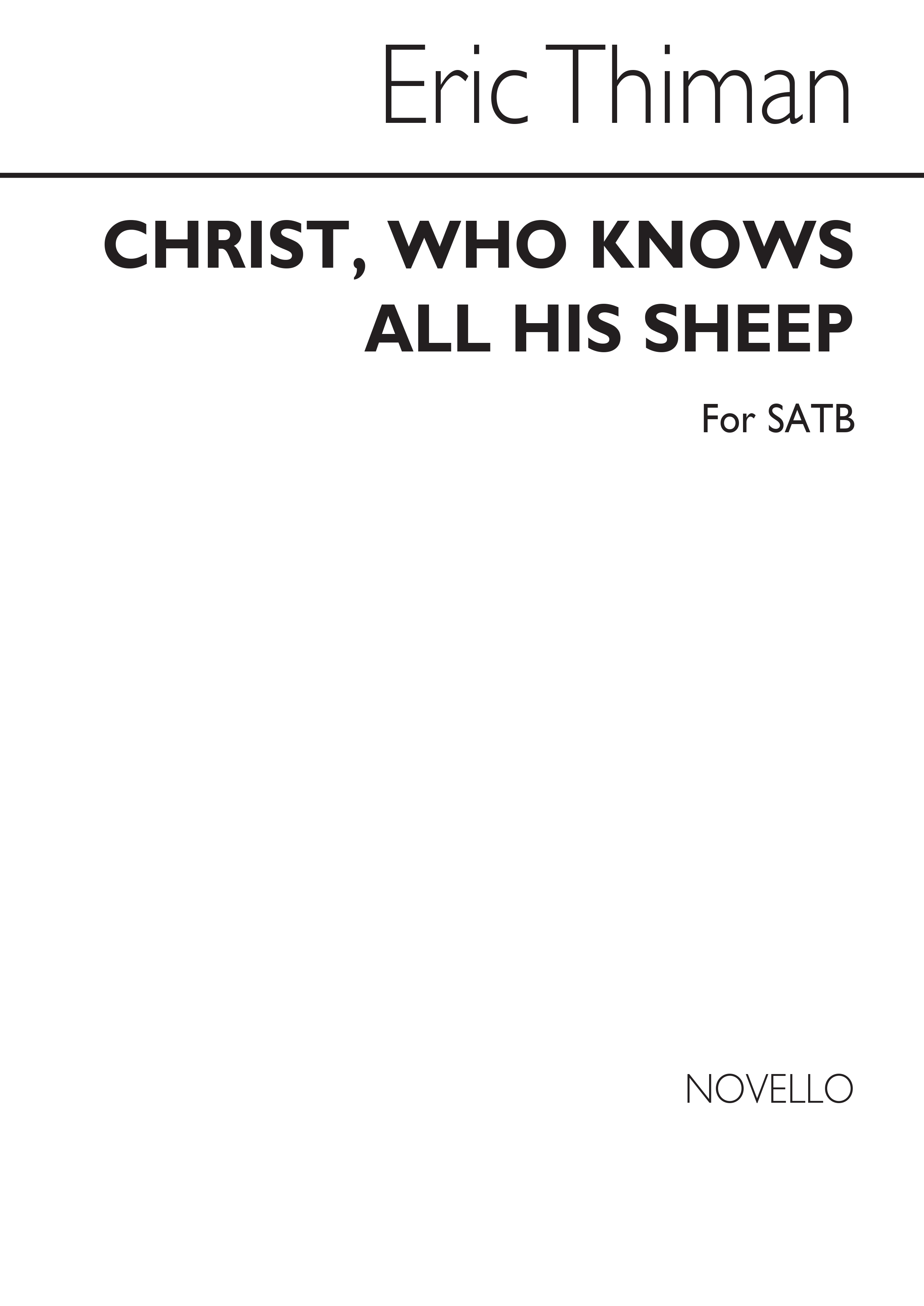 Thiman: Christ Who Knows All His Sheep for SATB Chorus