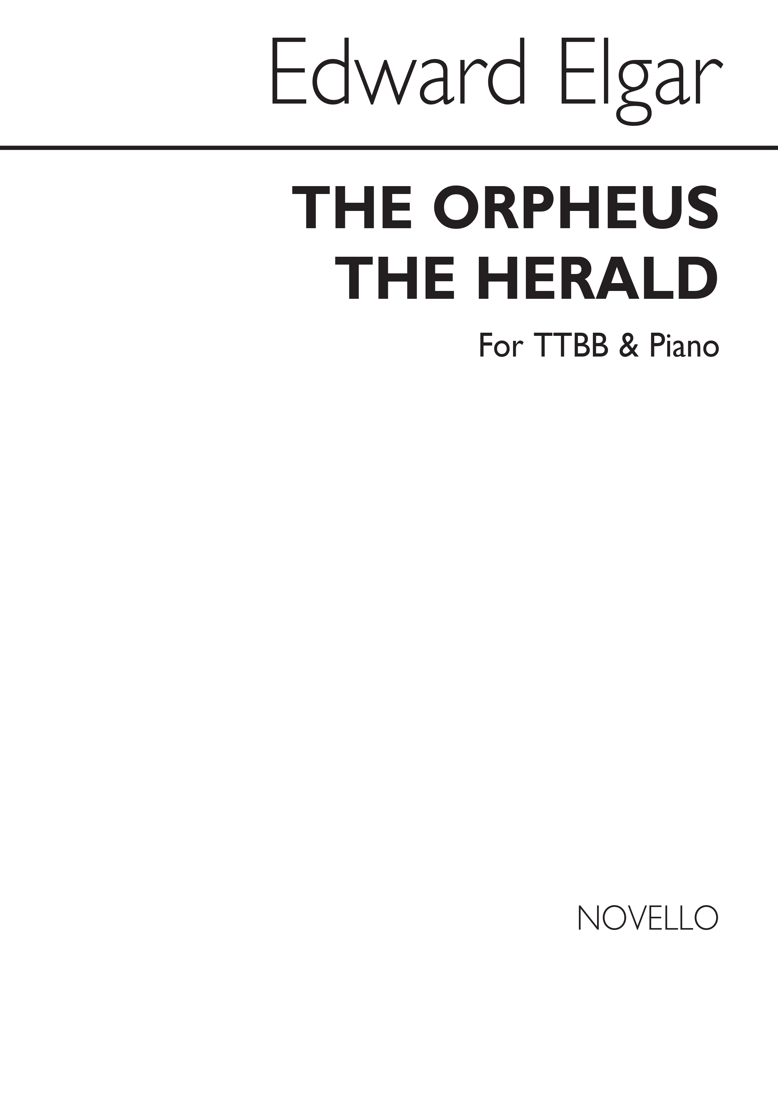 Elgar Herald, The Ttbb/Pf (Orpheus 598)