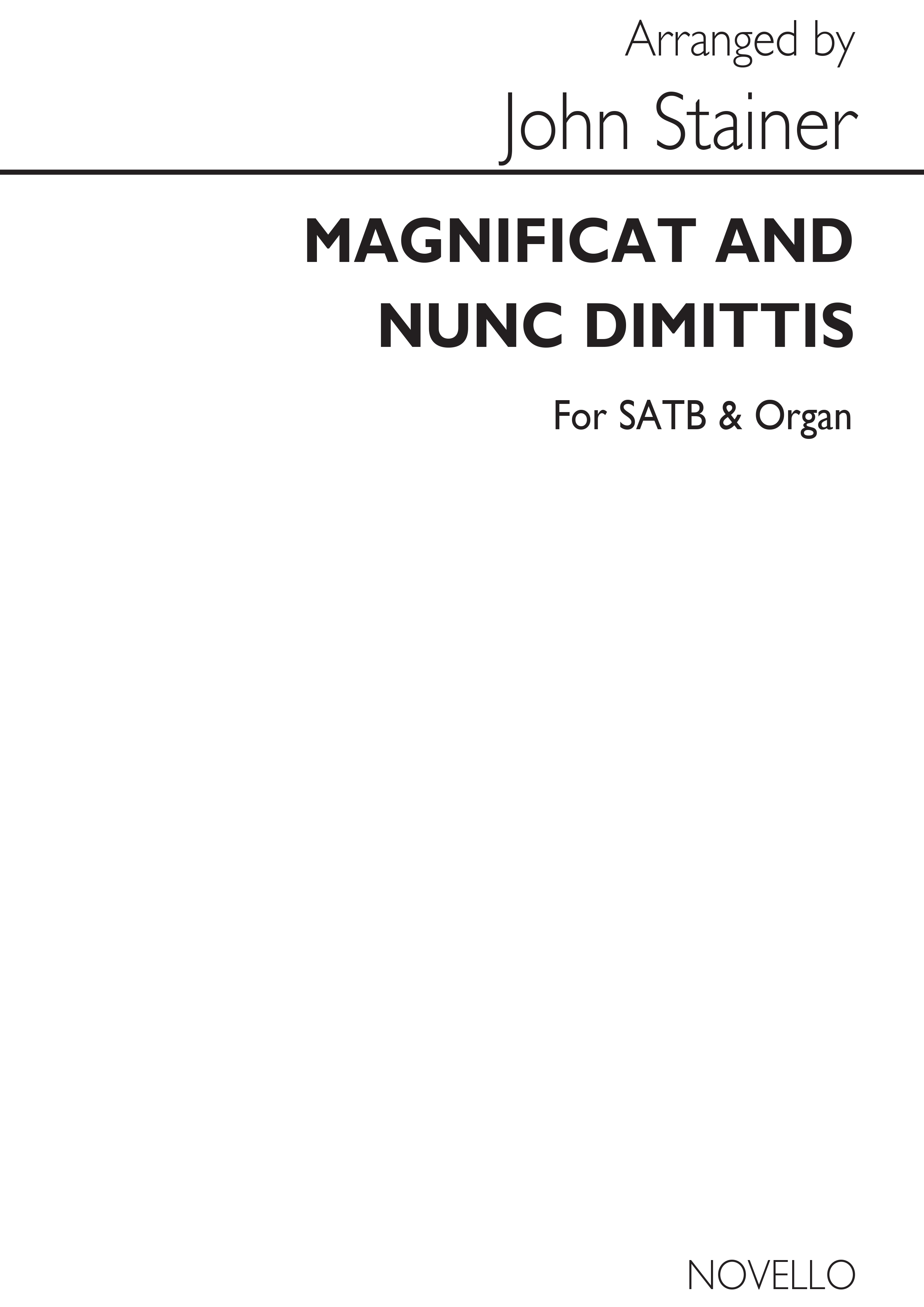 John Stainer: Magnificat & Nunc Dimittis 4th Series (Greg. Tones) Satb/Organ