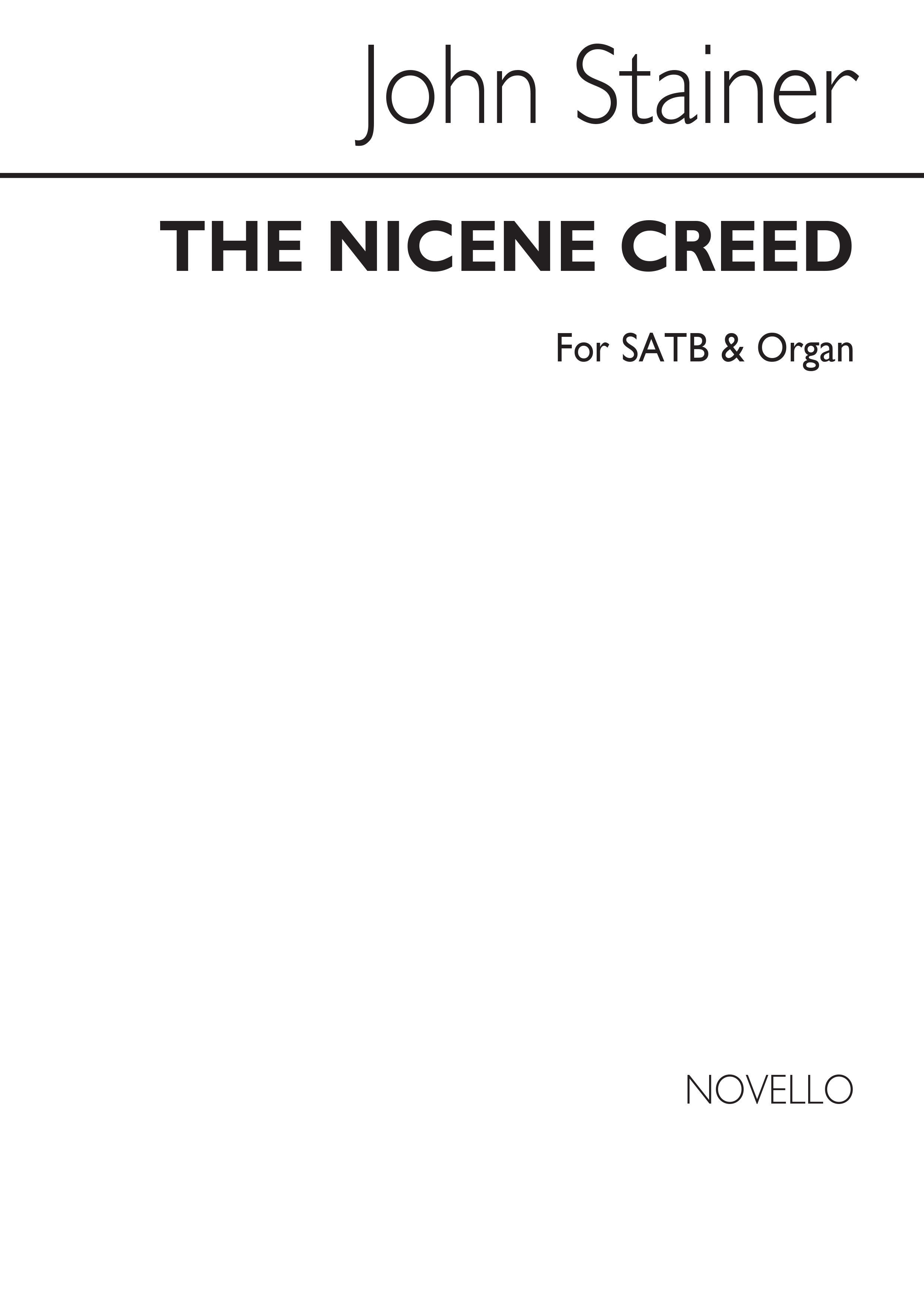 John Stainer: The Nicene Creed Satb/Organ