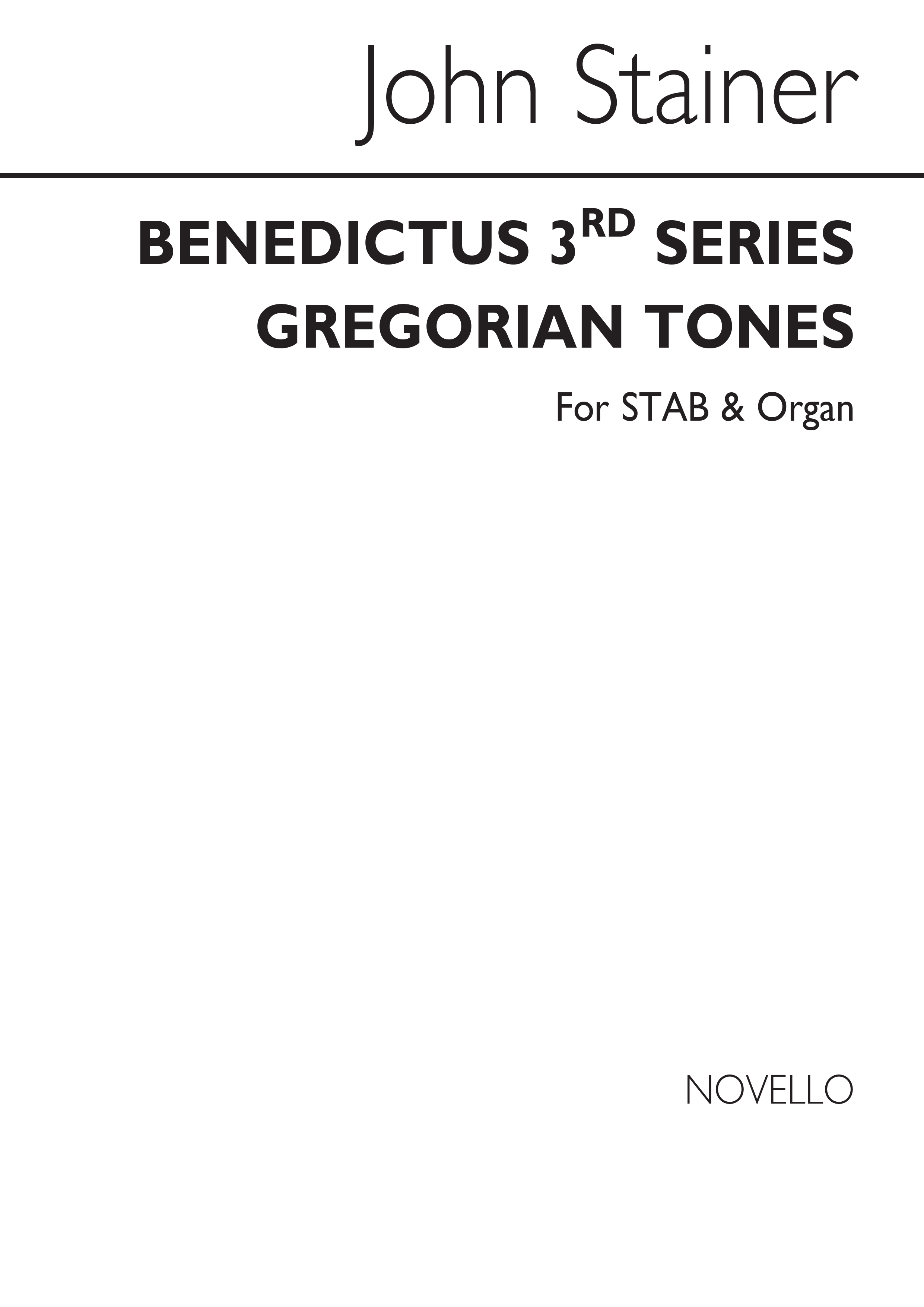 John Stainer: Benedictus 3rd Series (Gregorian Tones) Satb/Organ