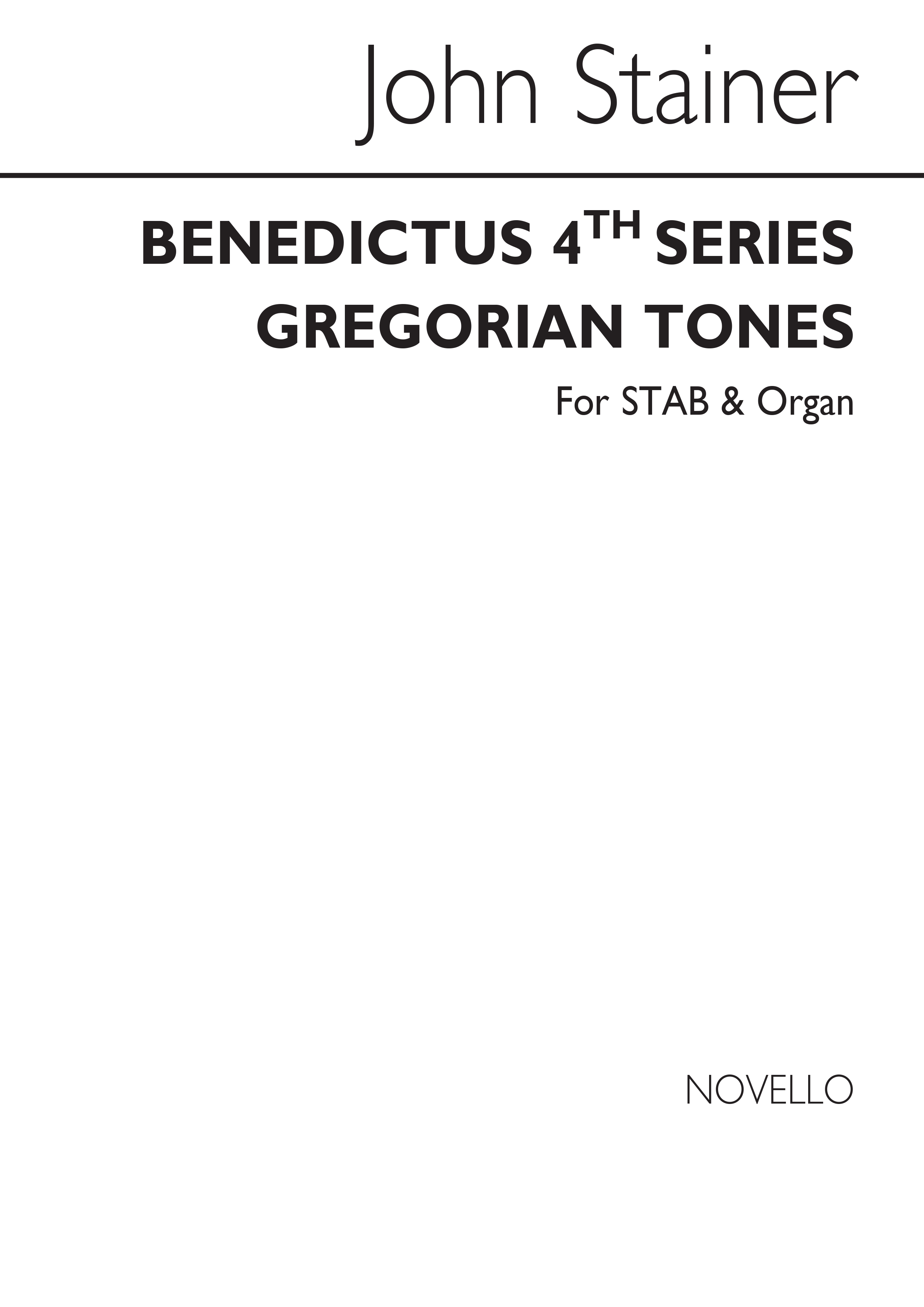 John Stainer: Benedictus 4th Series (Gregorian Tones) Satb/Organ