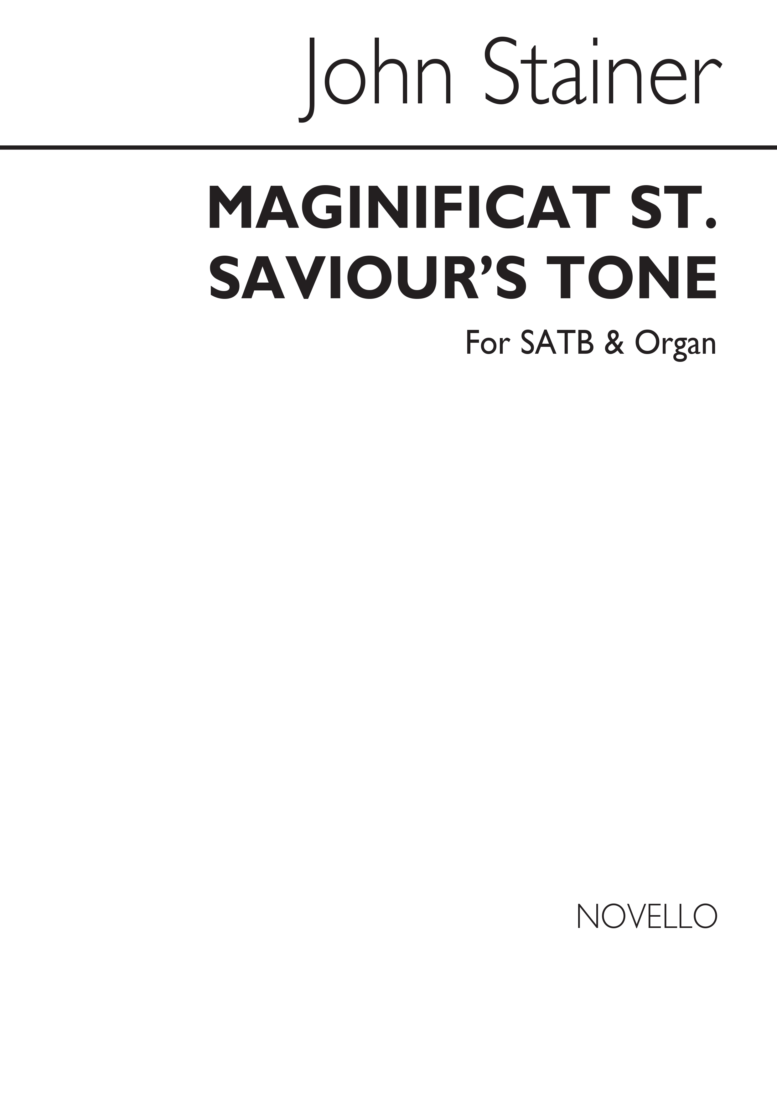 John Stainer: Magnificat (St Saviour's Tone) Satb/Organ