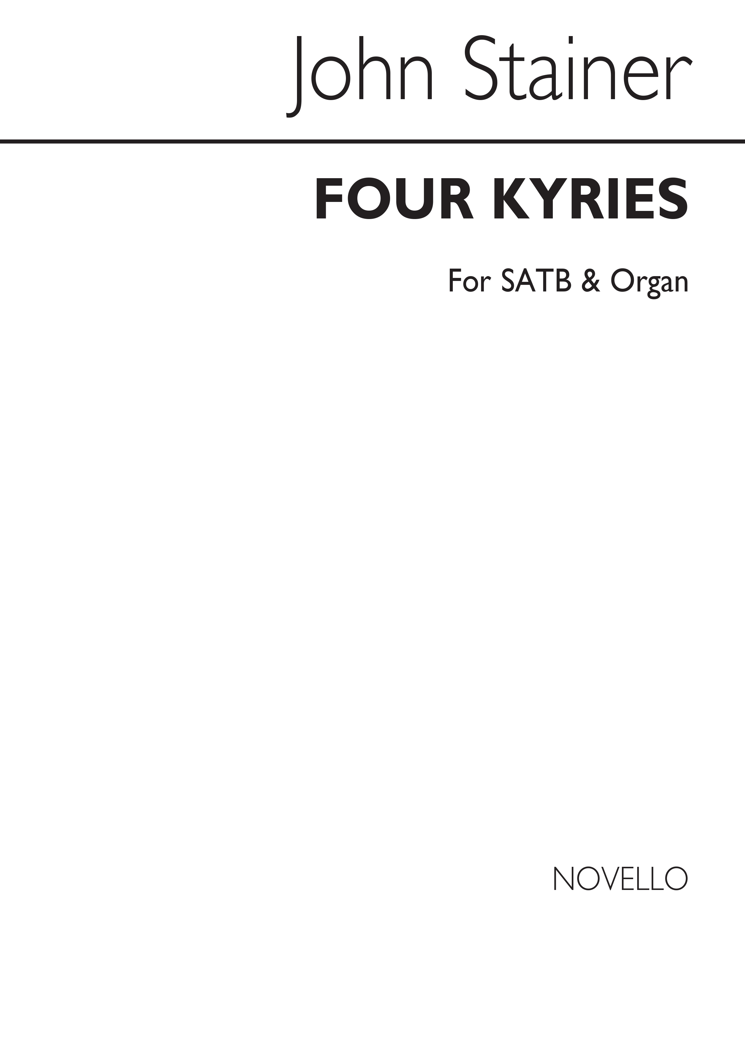 John Stainer: Four Kyries Satb/Organ