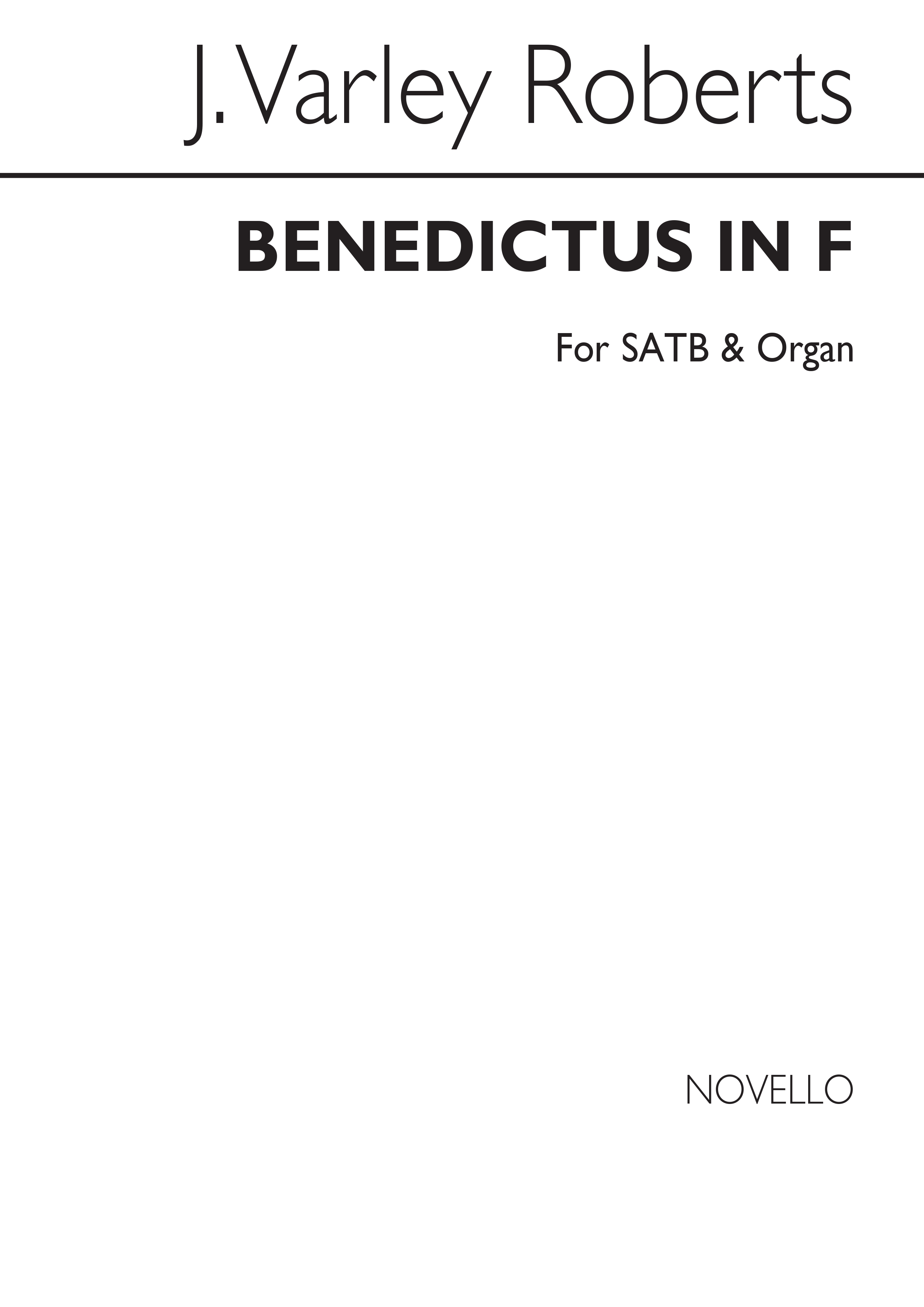 J. Varley Roberts: Benedictus In F Satb/Organ