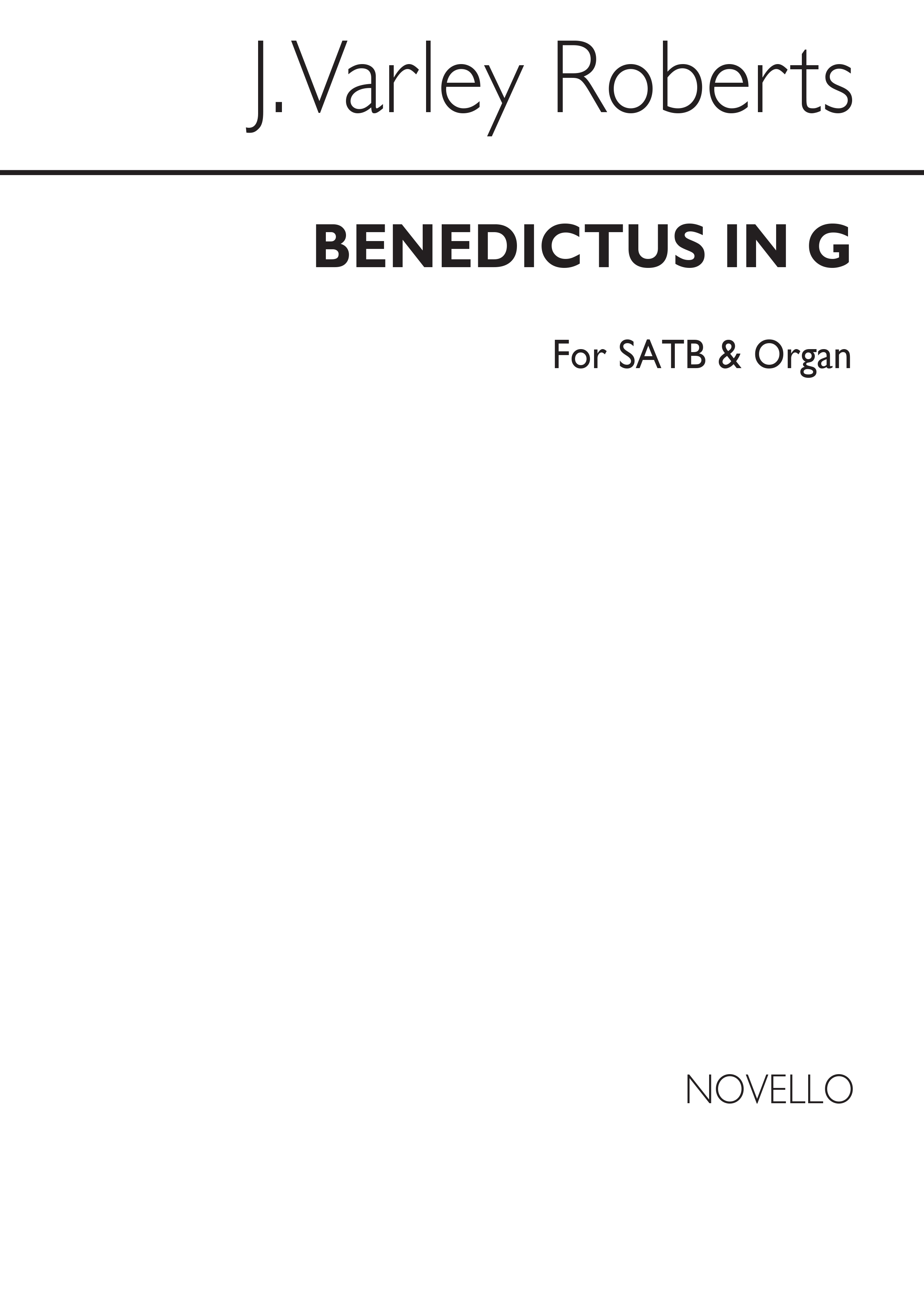 J. Varley Roberts: Benedictus In G Satb/Organ