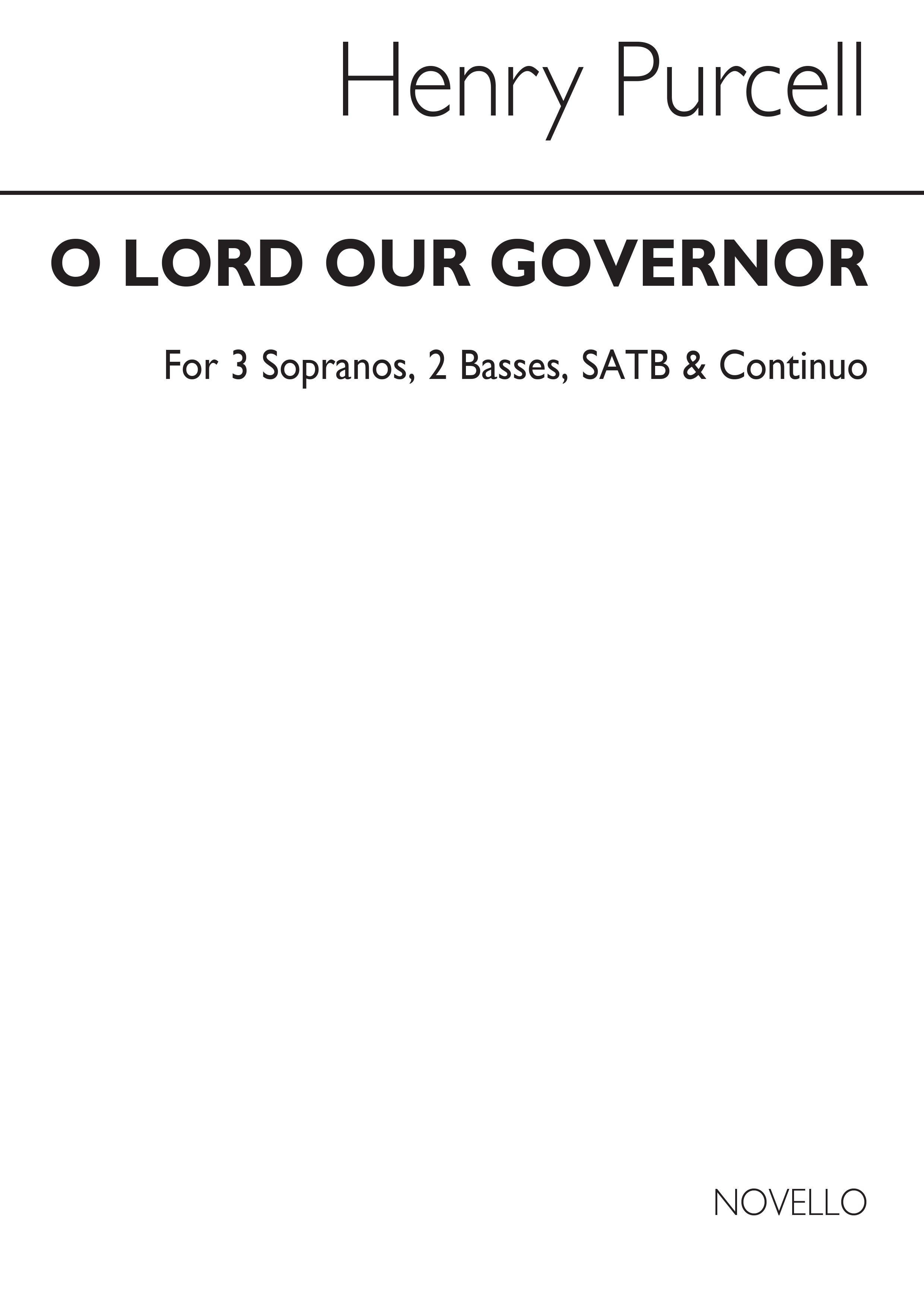 Purcell, H O Lord, Our Govenor Ssab/Sstb