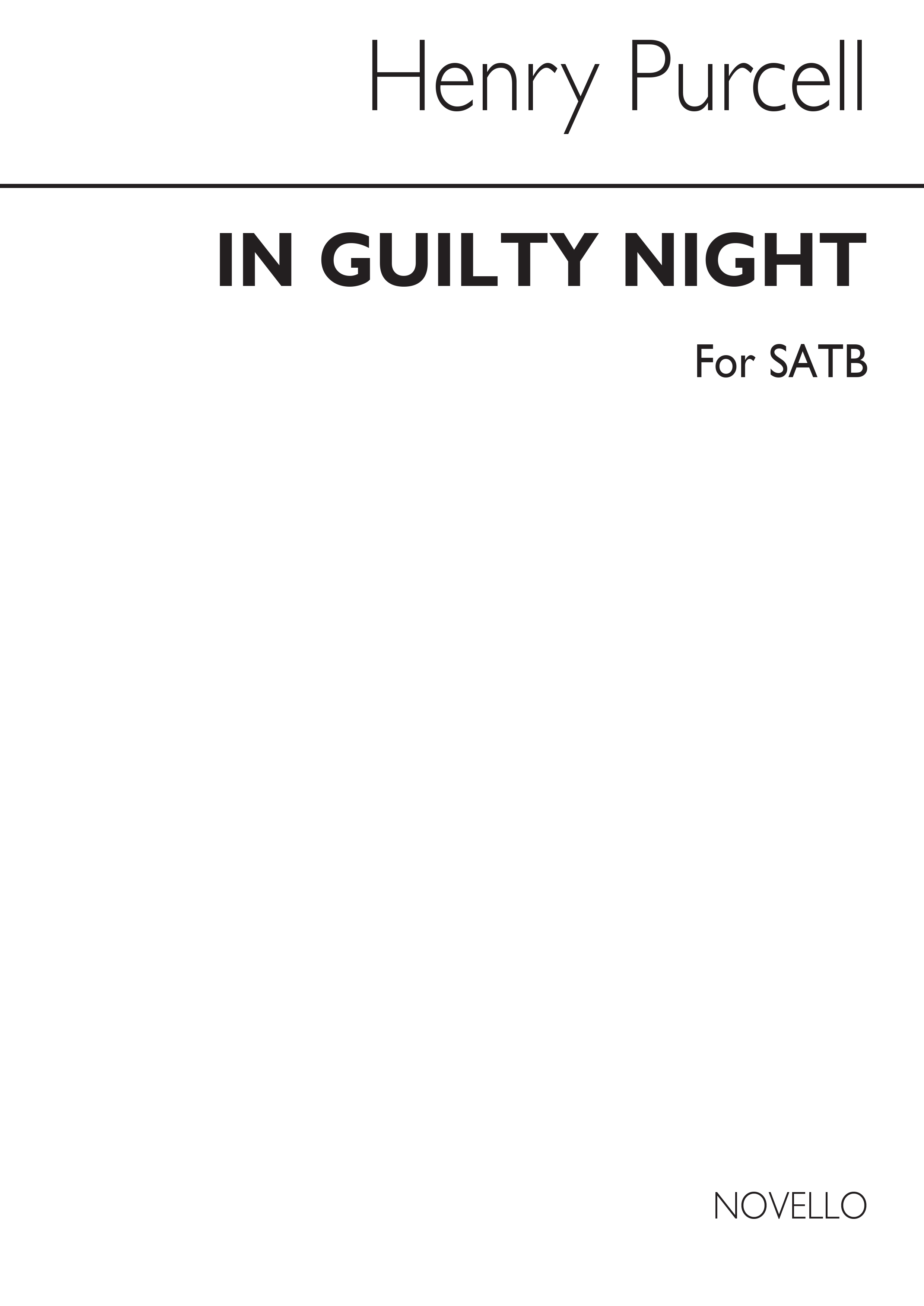 Purcell, H In Guilty Night (Saul) Satb