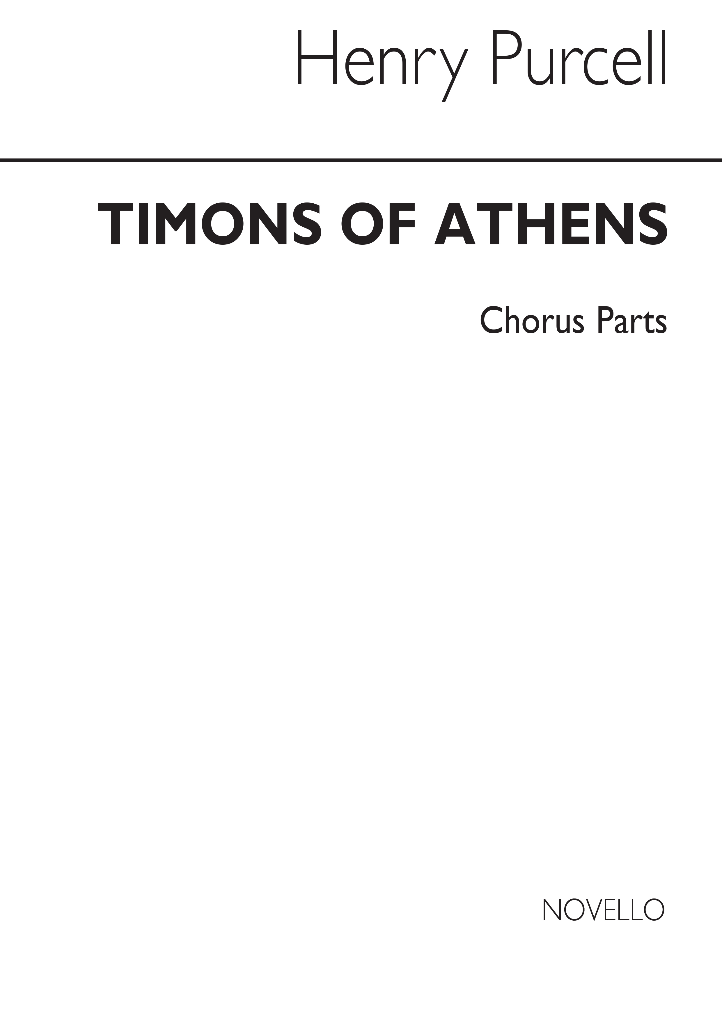 Purcell, H Timon Of Athens Chorus Parts