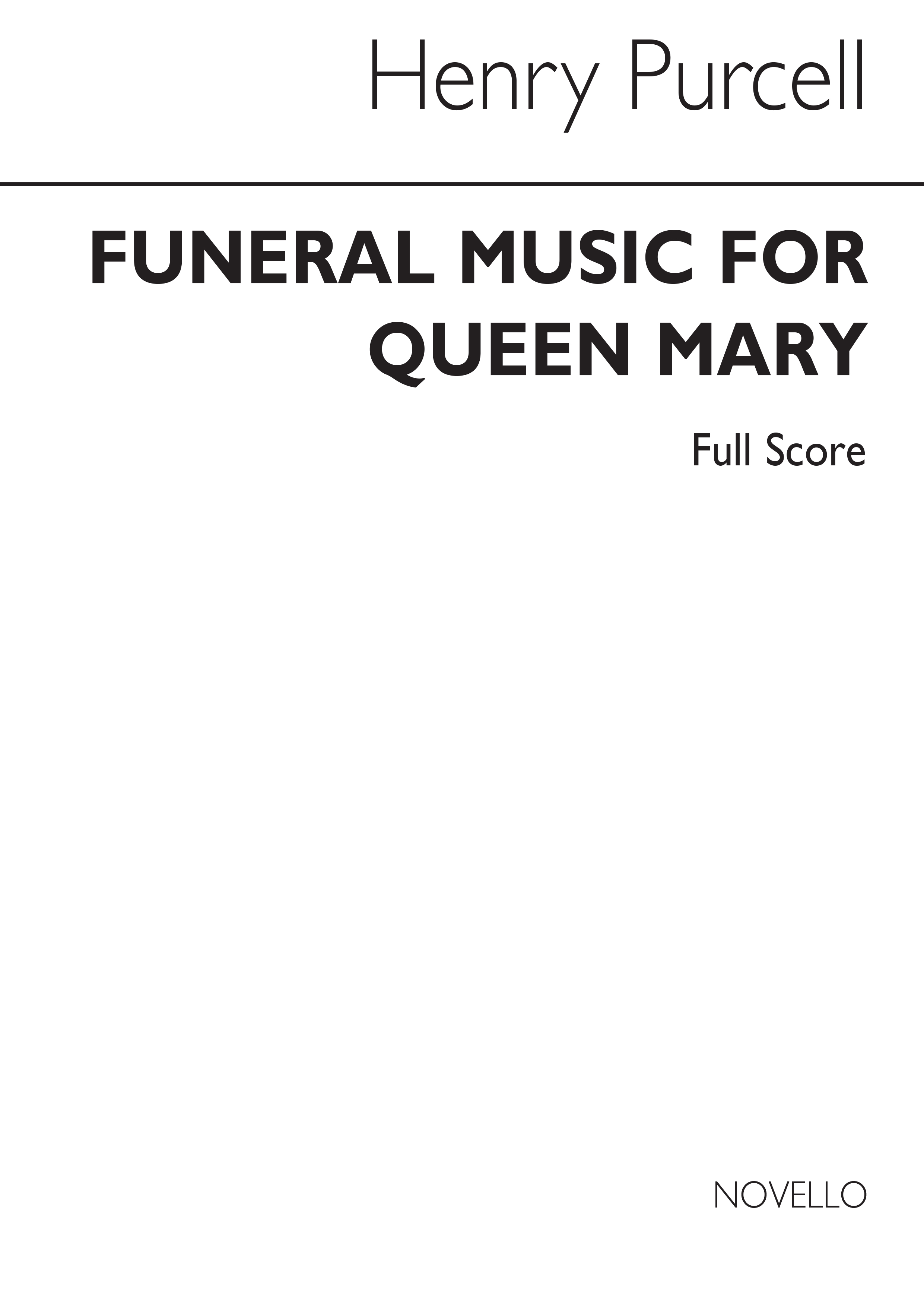 Purcell, H Funeral Music For Queen Mary