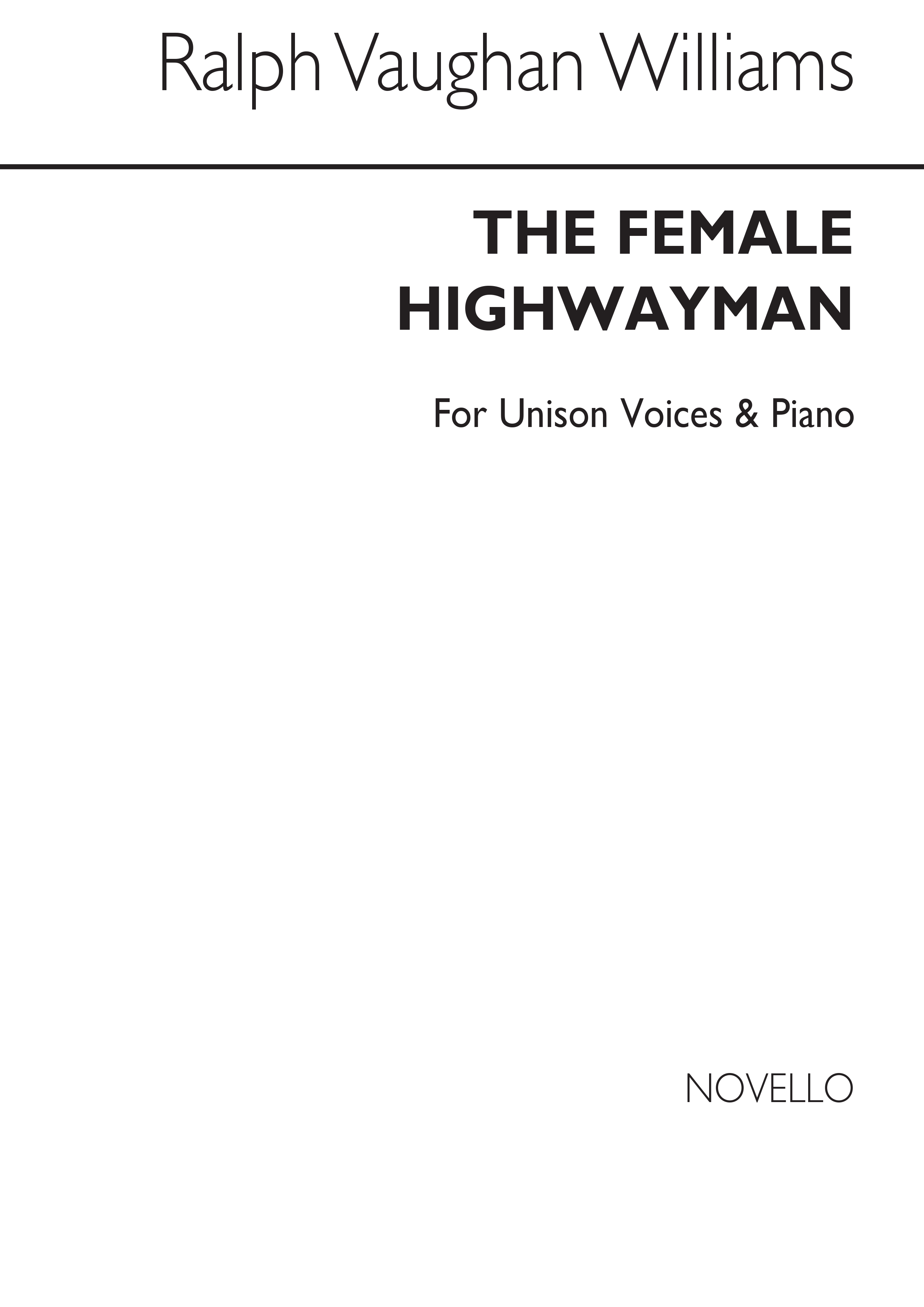 Vaughan Williams: The Female Highwayman (Unison)