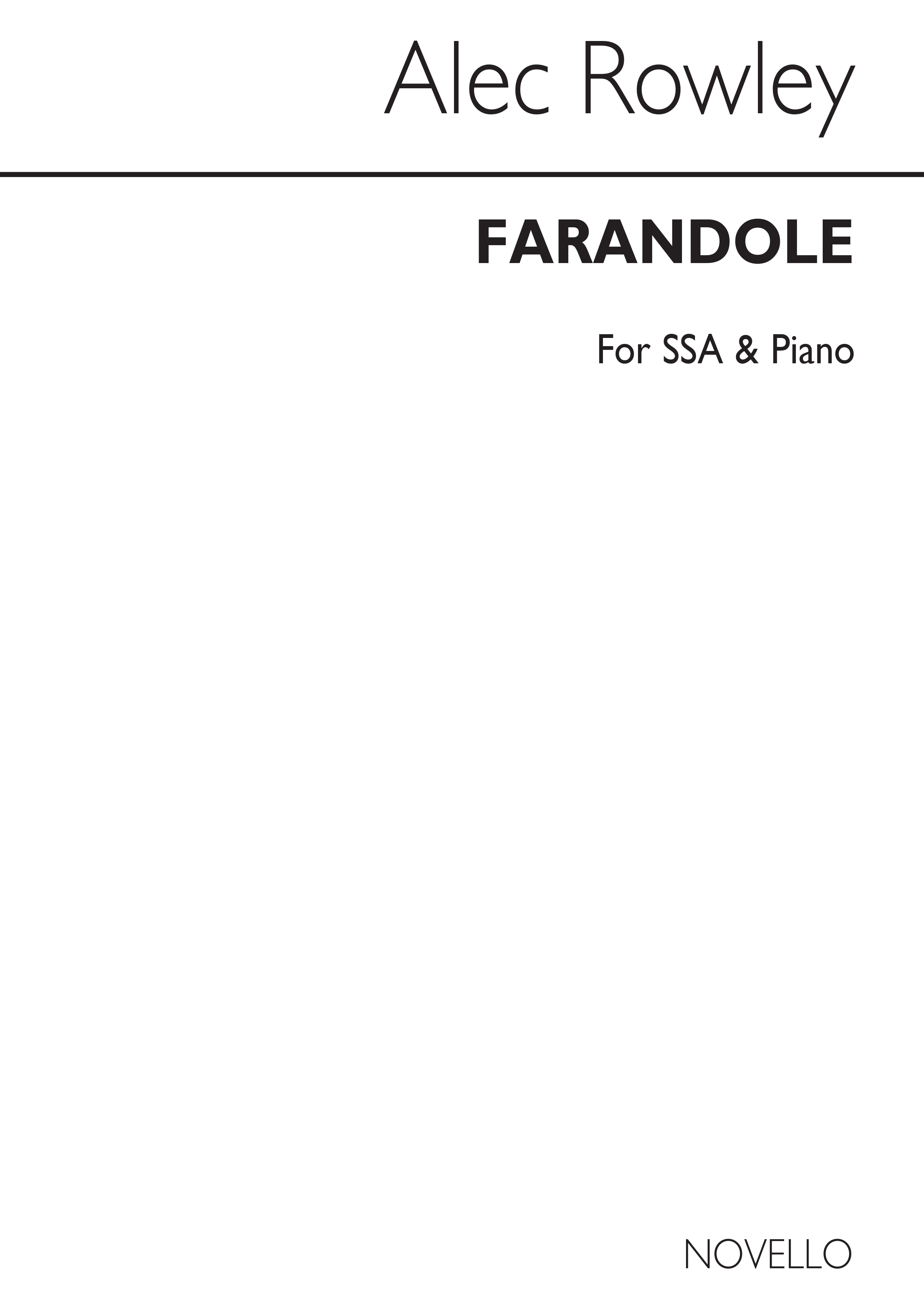 Alec Rowley Farandole Ssa/Piano