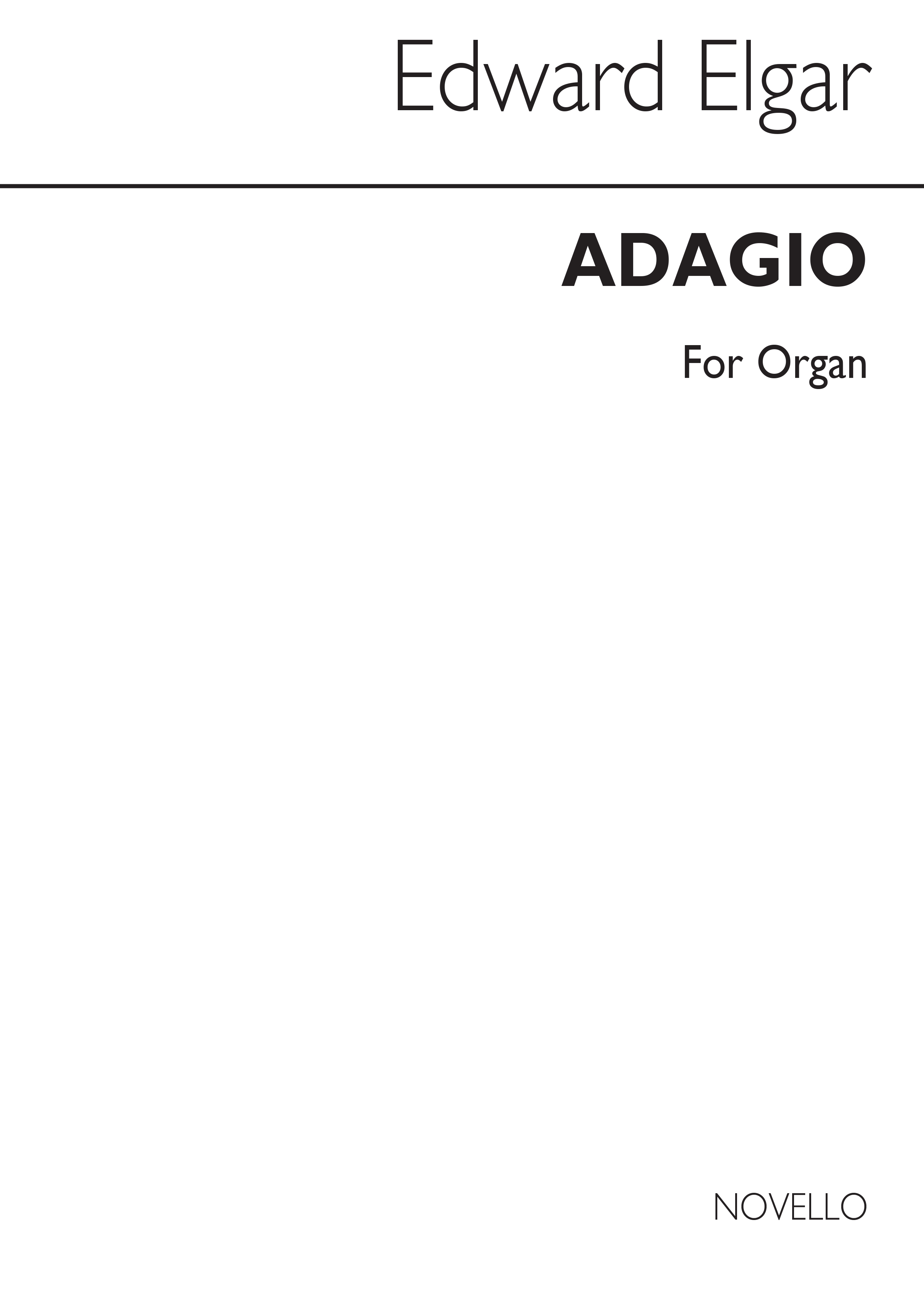 Edward Elgar: Adagio Cello Concerto Op.85 Organ Arr.(Mod Trans. 15)