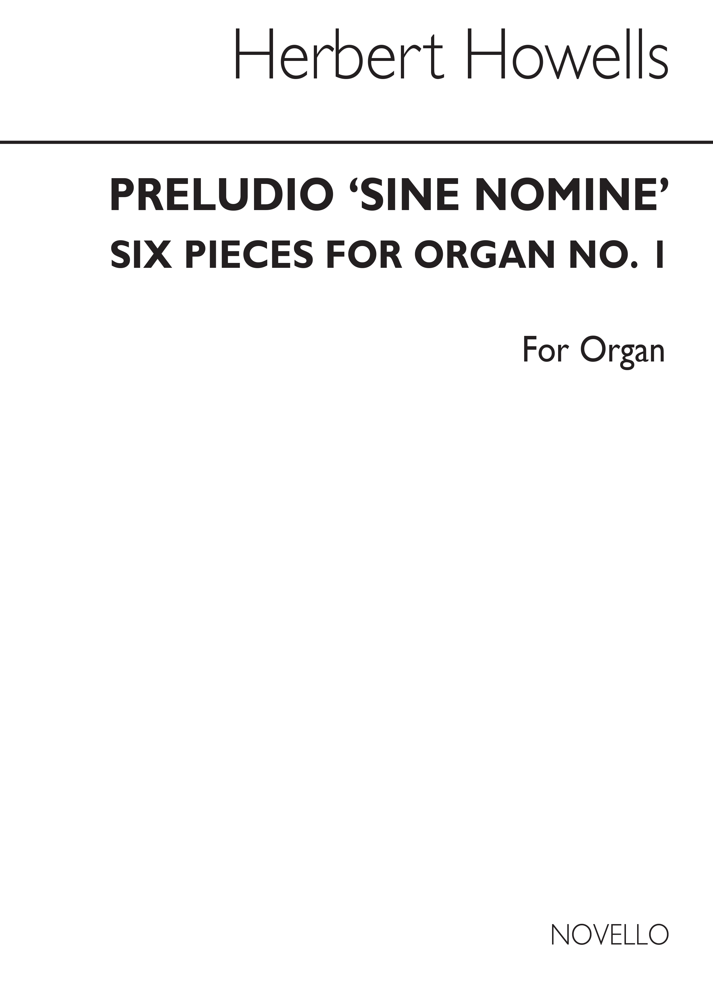 Herbert Howells: Preludio 'Sine Nomine' Six Pieces For Organ No.1