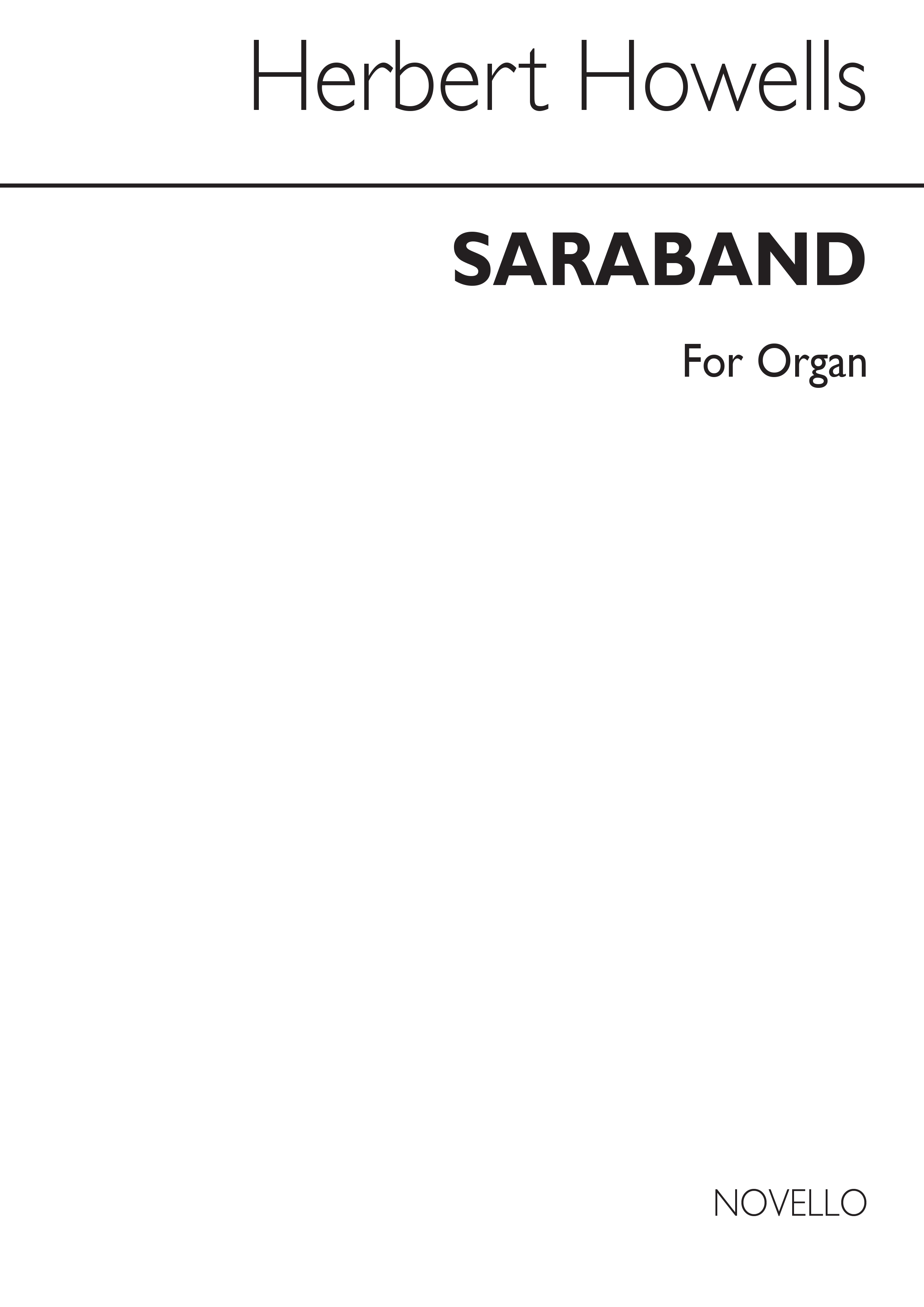 Howells Saraband For The Morning Of Easter-six Pieces For Organ No.2