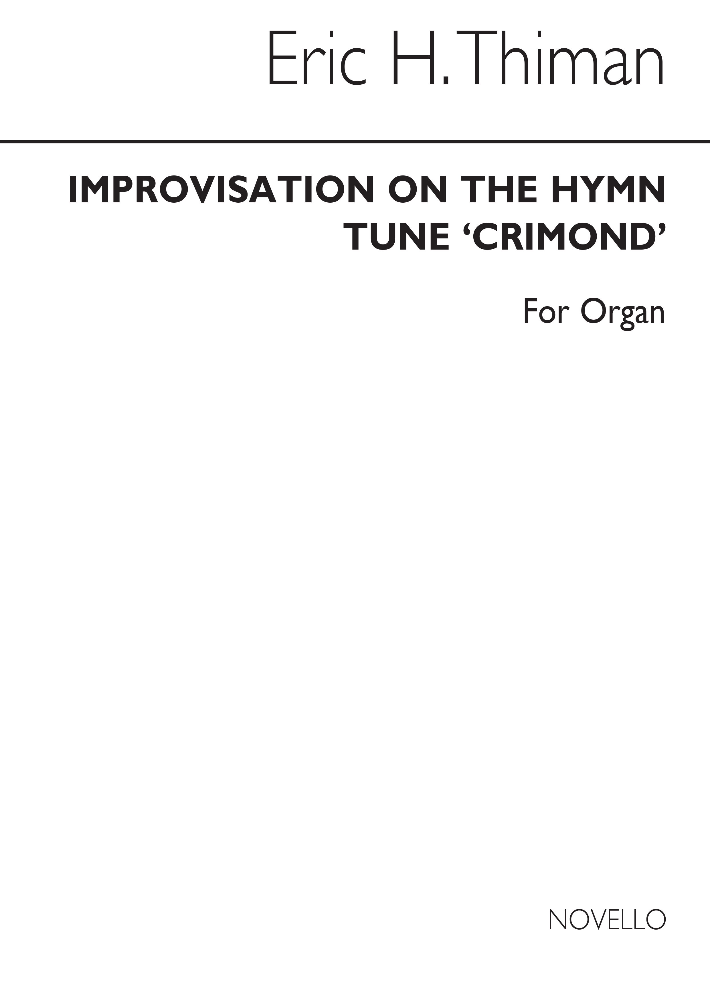 Thiman: Improvisation On Crimond for Organ