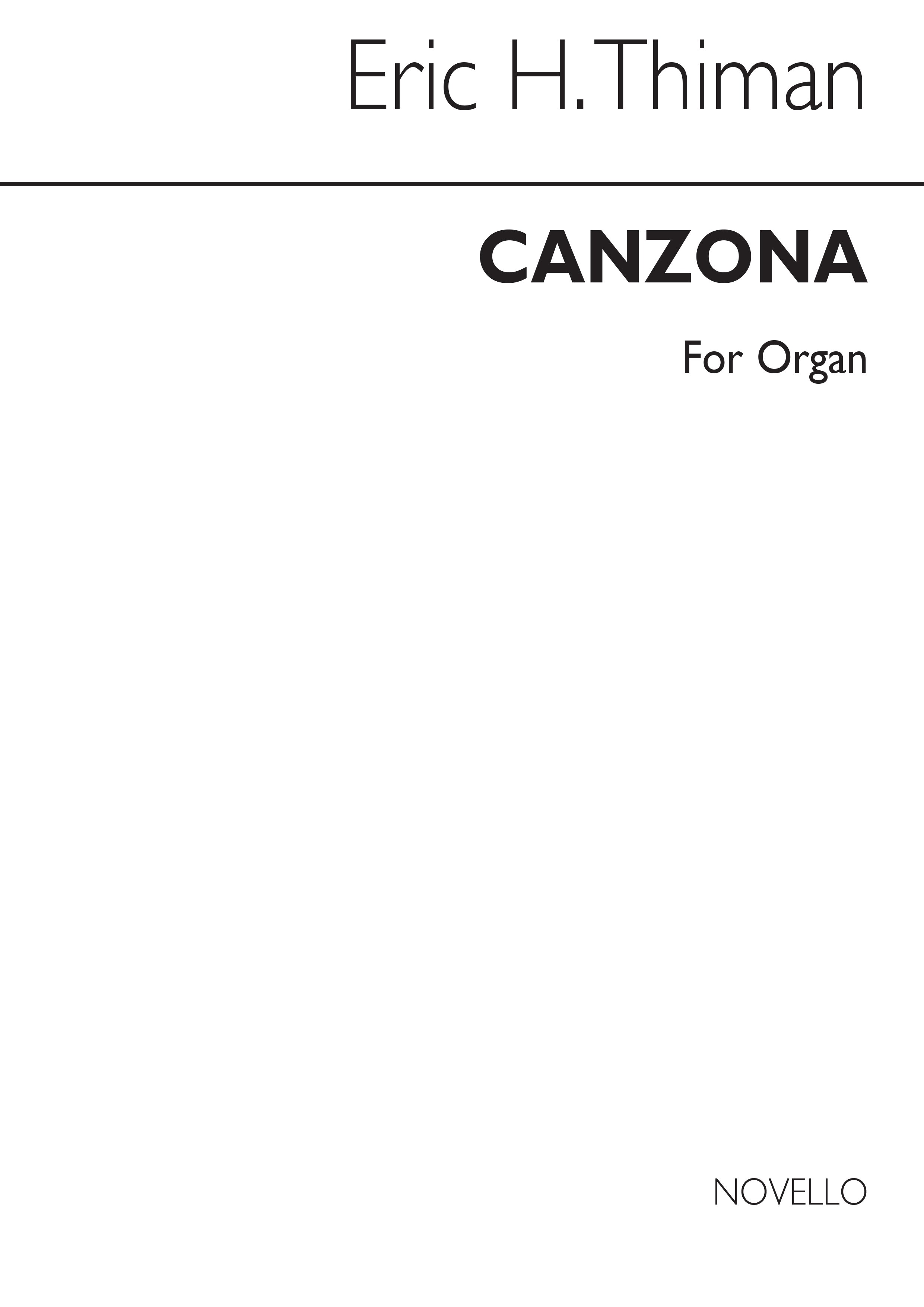 Eric Thiman: Canzona Organ