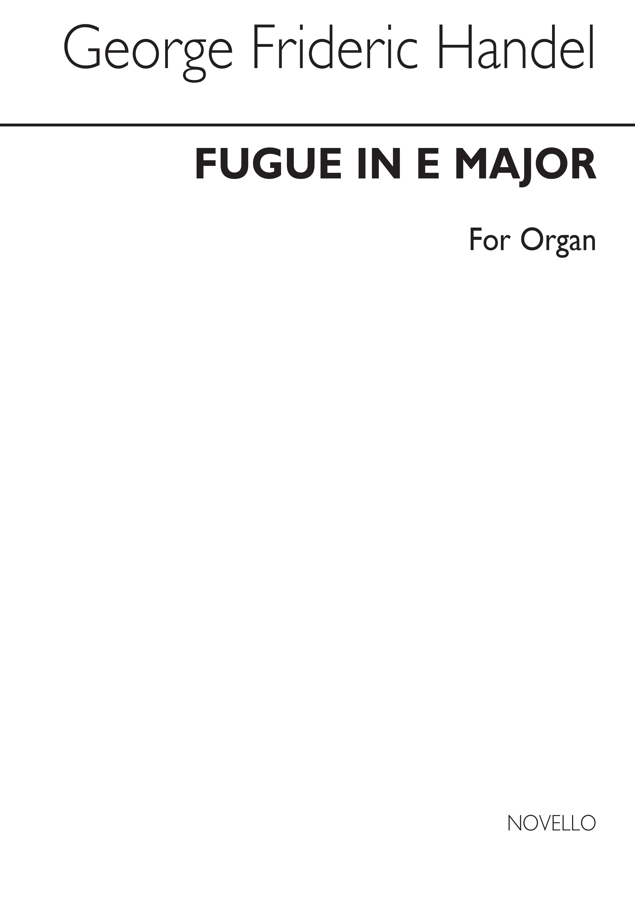 Handel: Fugue In E for Organ