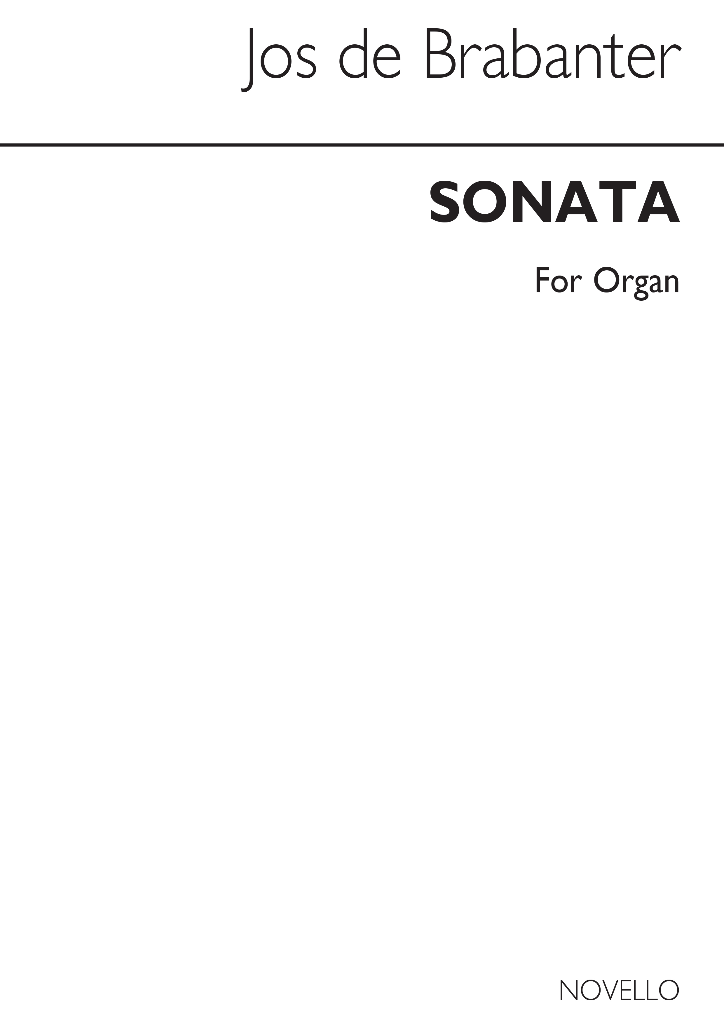 Jos De Brabanter: Sonata Organ