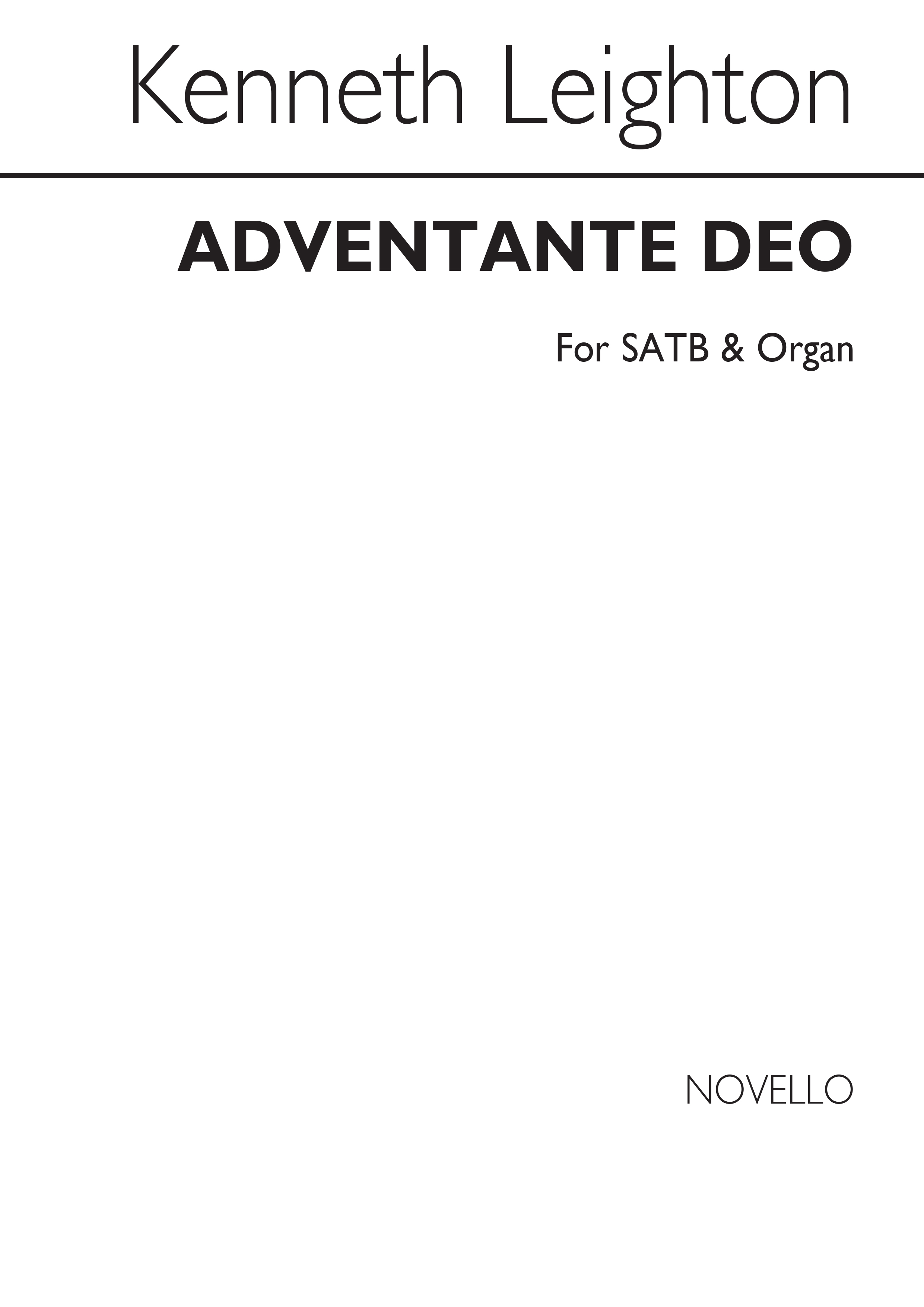 Kenneth Leighton: Adventate Deo