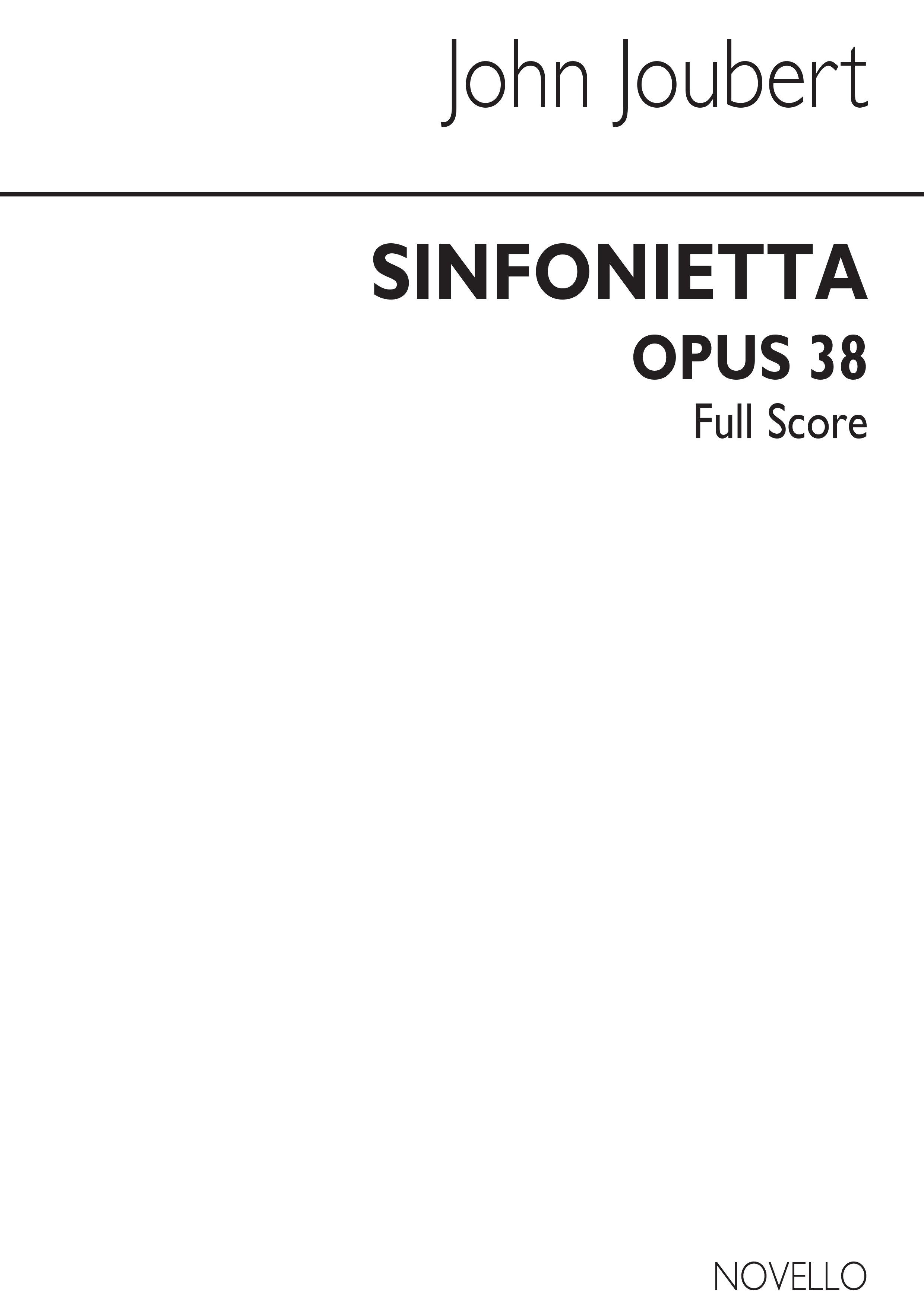 Joubert: Sinfonietta Op.38 (Study Score)