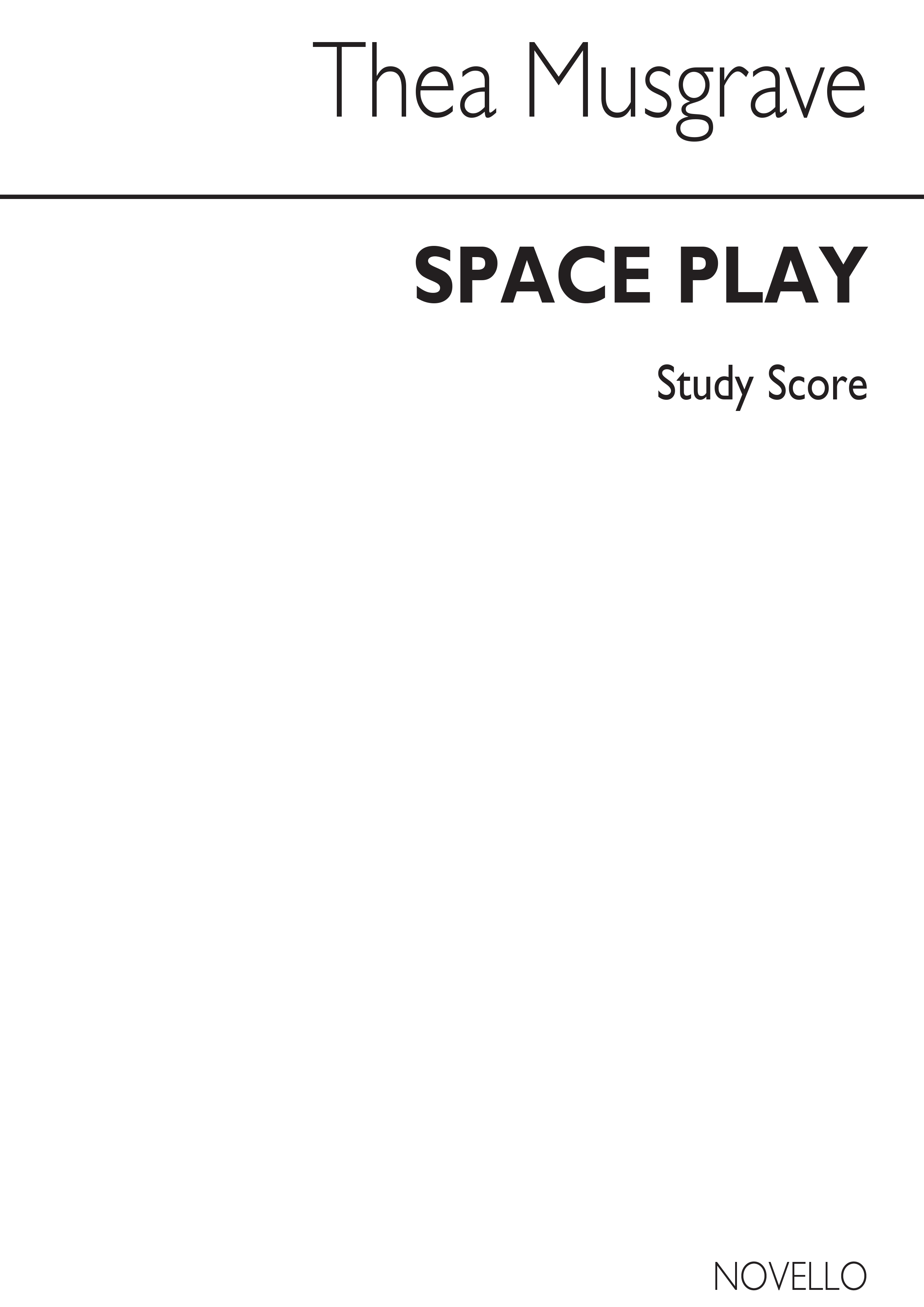 Thea Musgrave: Space Play (Study Score)