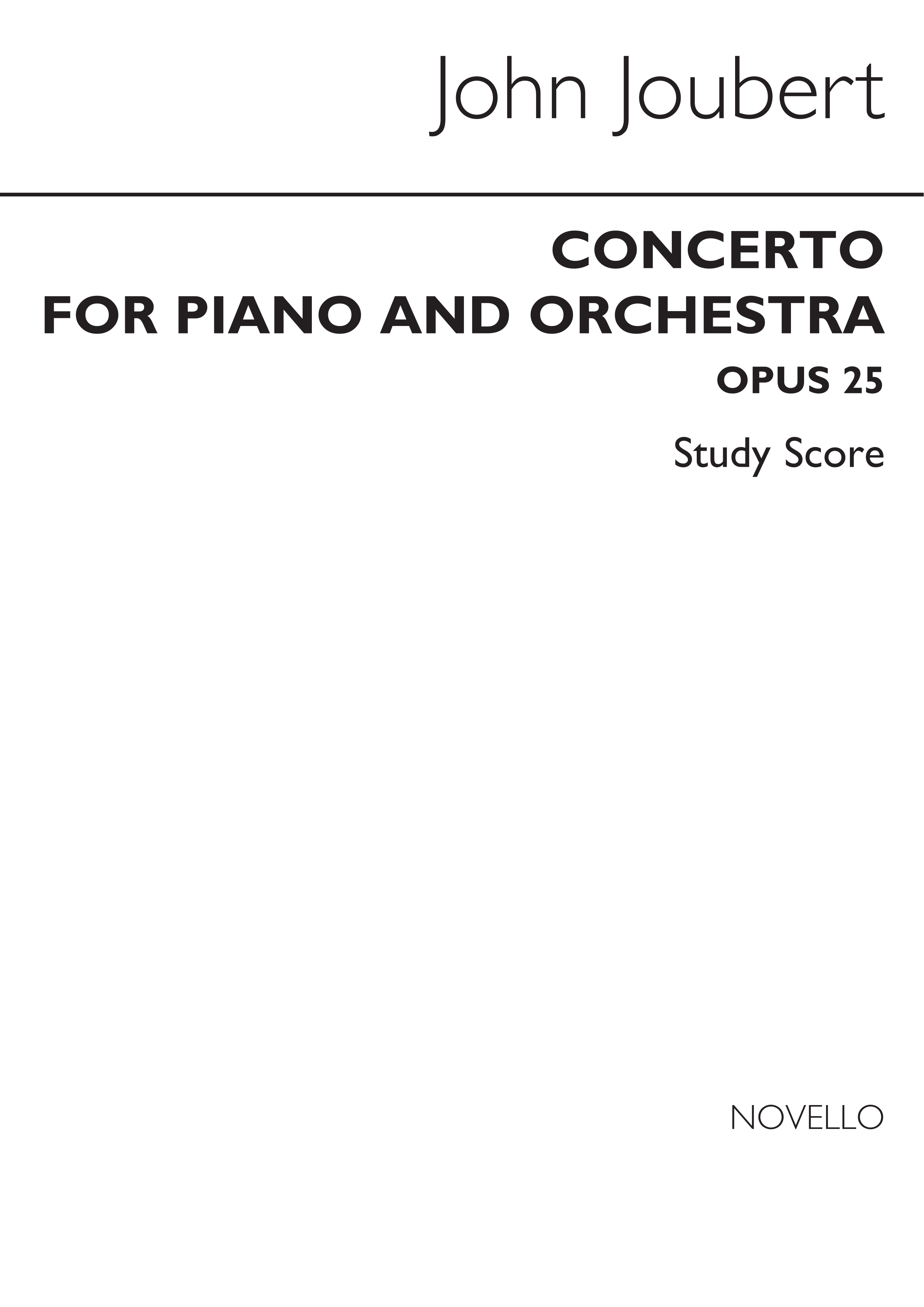 Joubert: Concerto For Piano & Orchestra (Study Score)