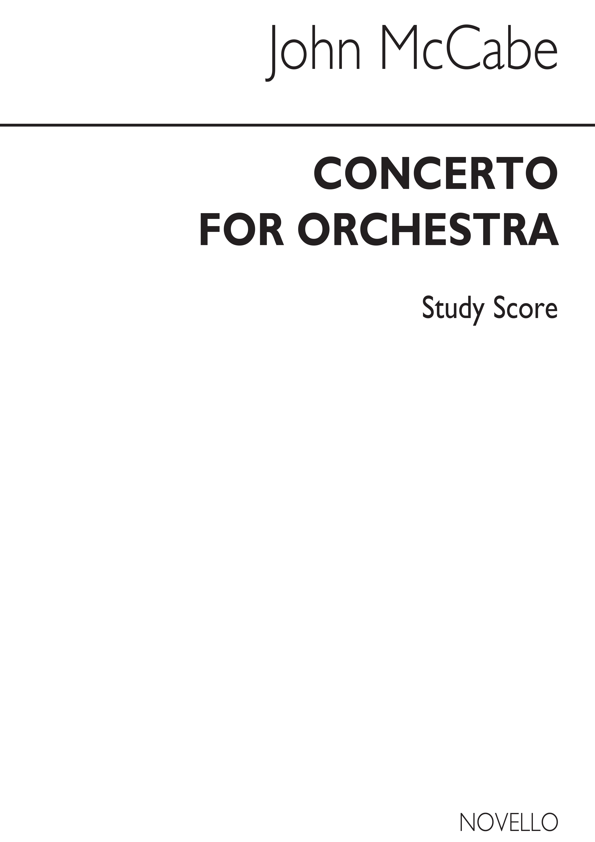 McCabe: Concerto For Orchestra (Study Score)