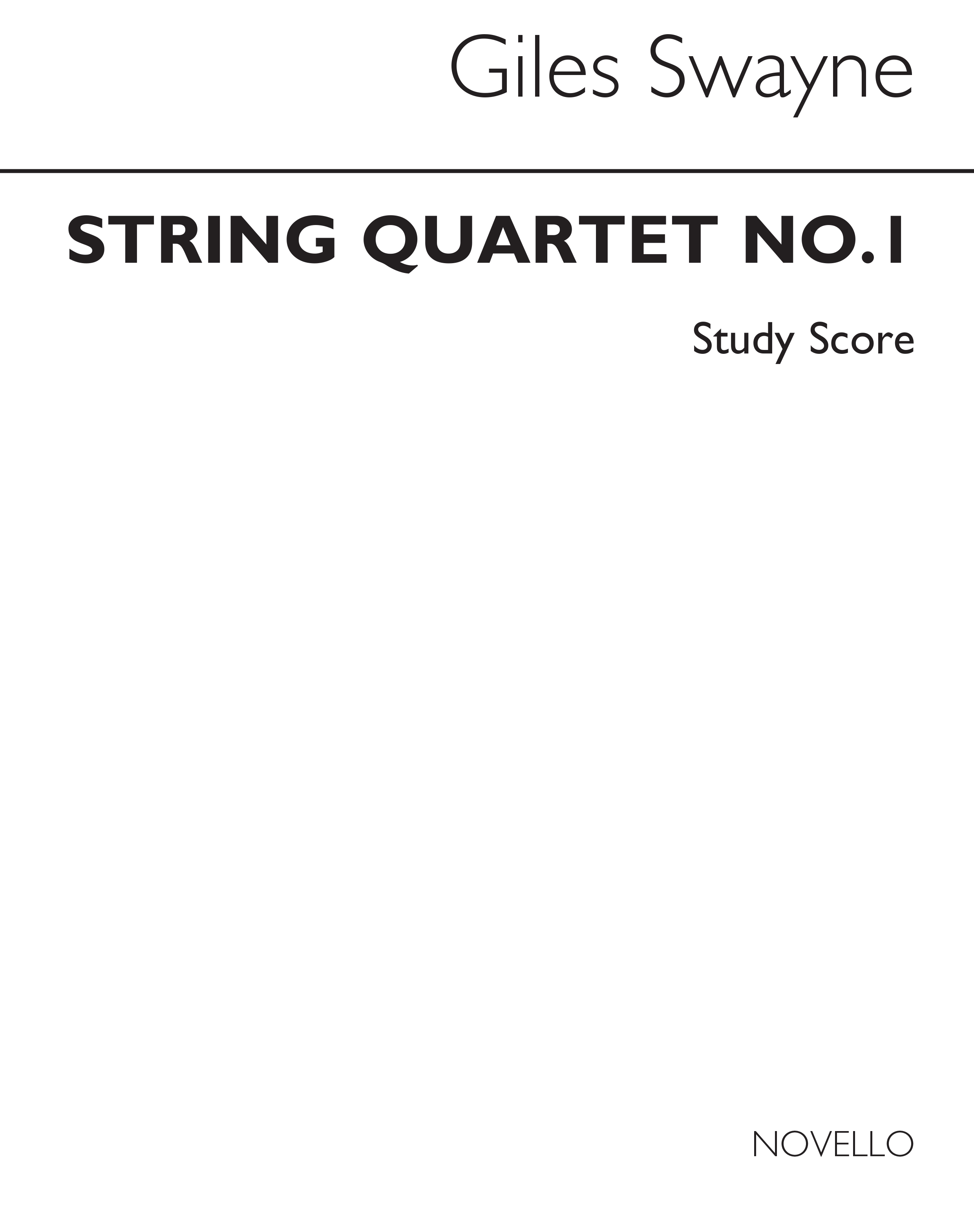 Swayne: String Quartet 1 (Miniature Score)