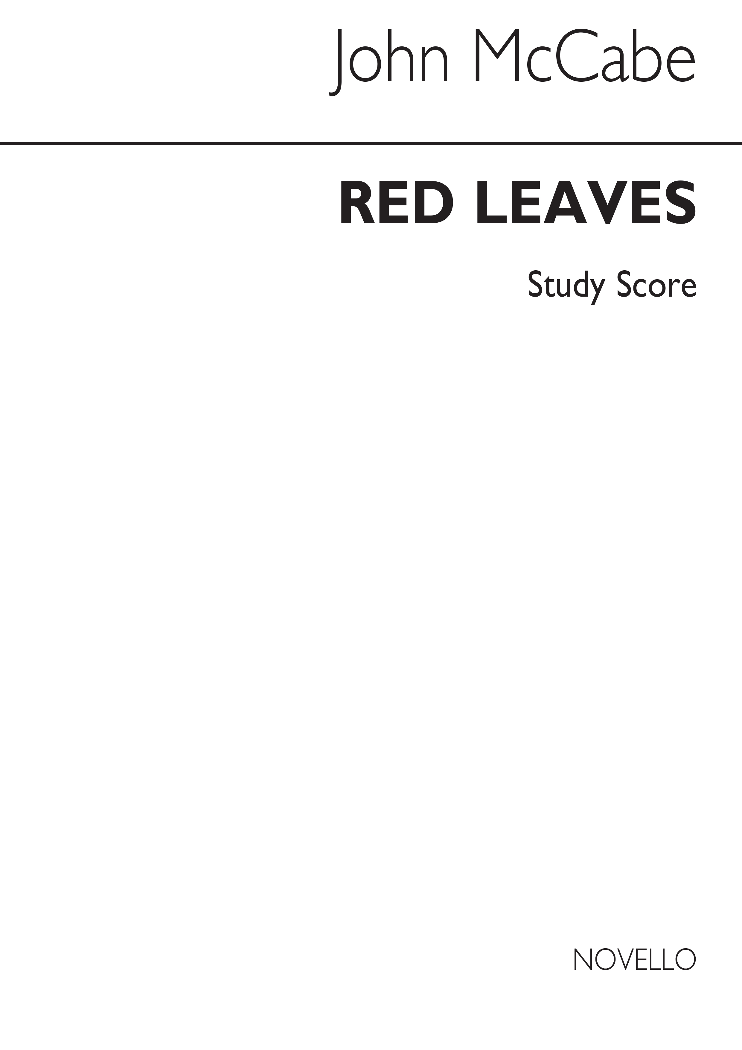 McCabe: Red Leaves Chamber Orchestra (Study Score)