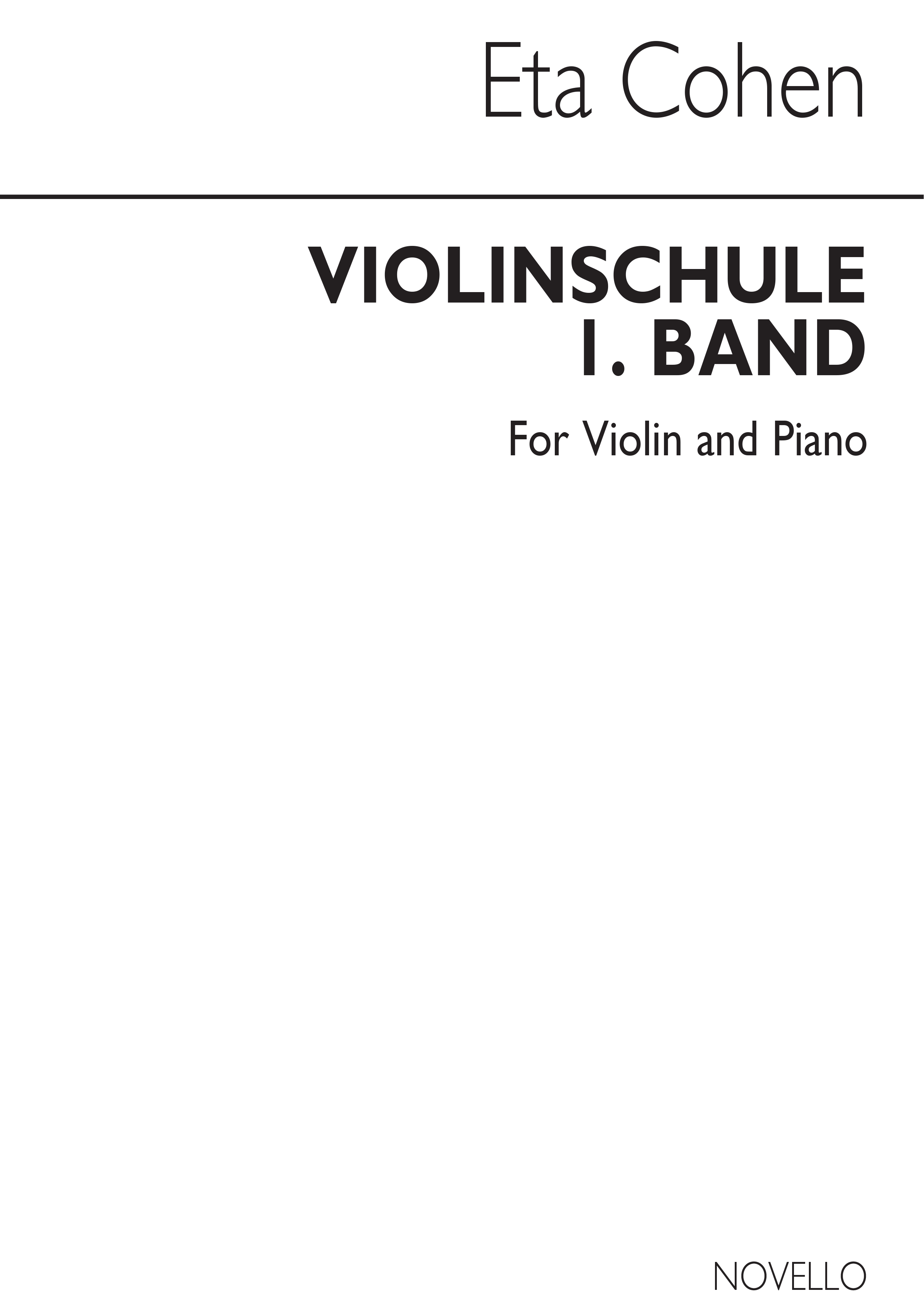 Eta Cohen: Violin Method Book 1 (German) Piano