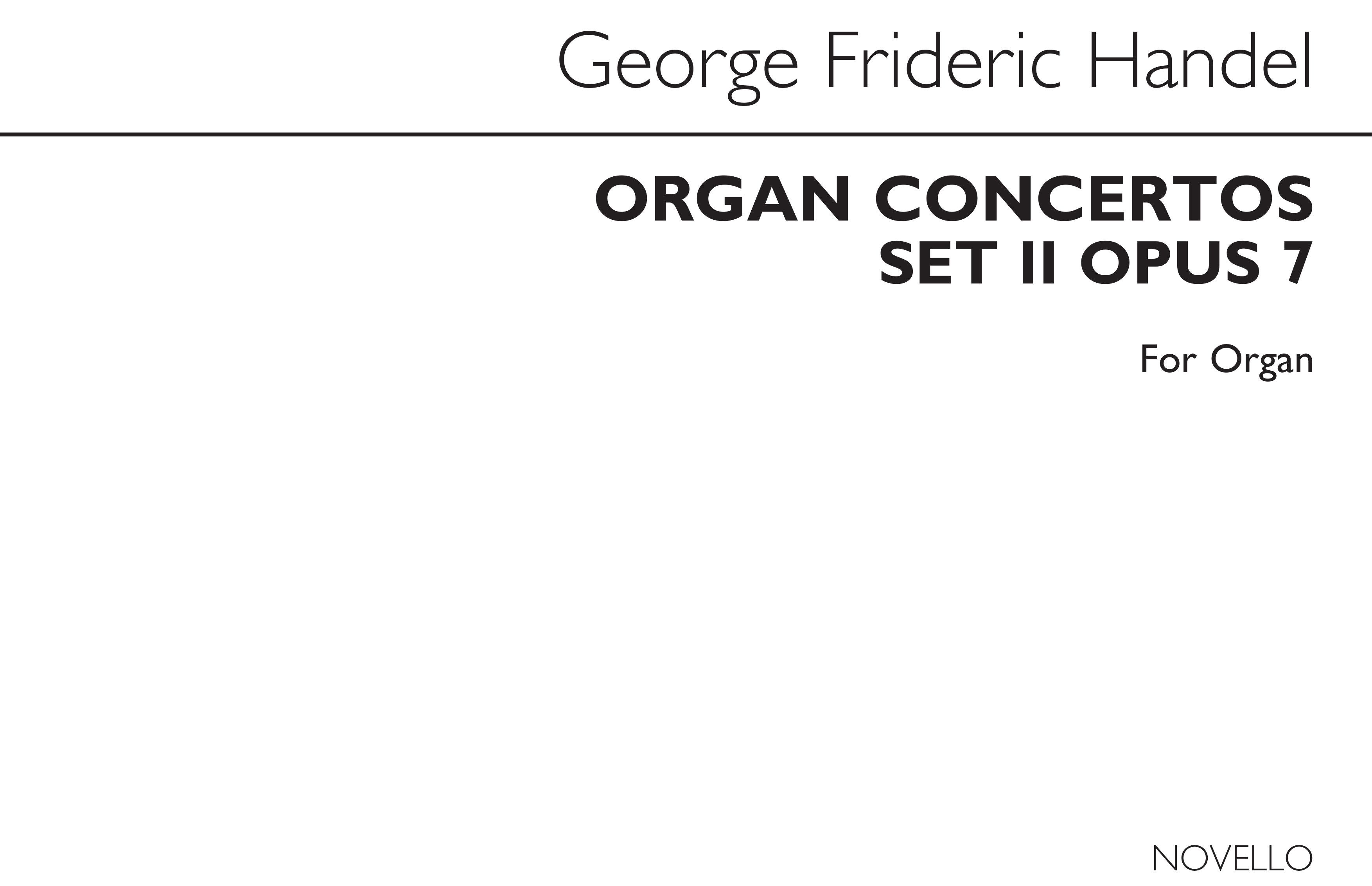 George Frideric Handel: Organ Concertos Set 2 Op 7-edited By G.S. Holmes (See Co